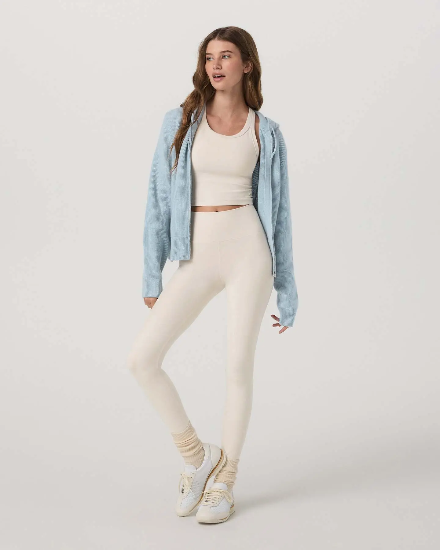 ÉMilie Full Zip Cashmere Rib Hoodie - Image 2