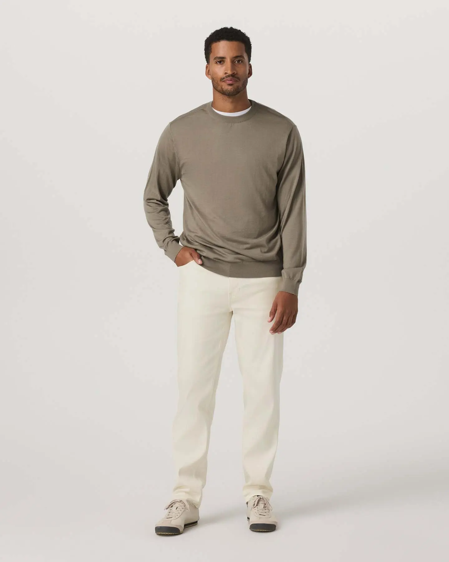 Merino Fine Gauge Wool Sweater - Image 5