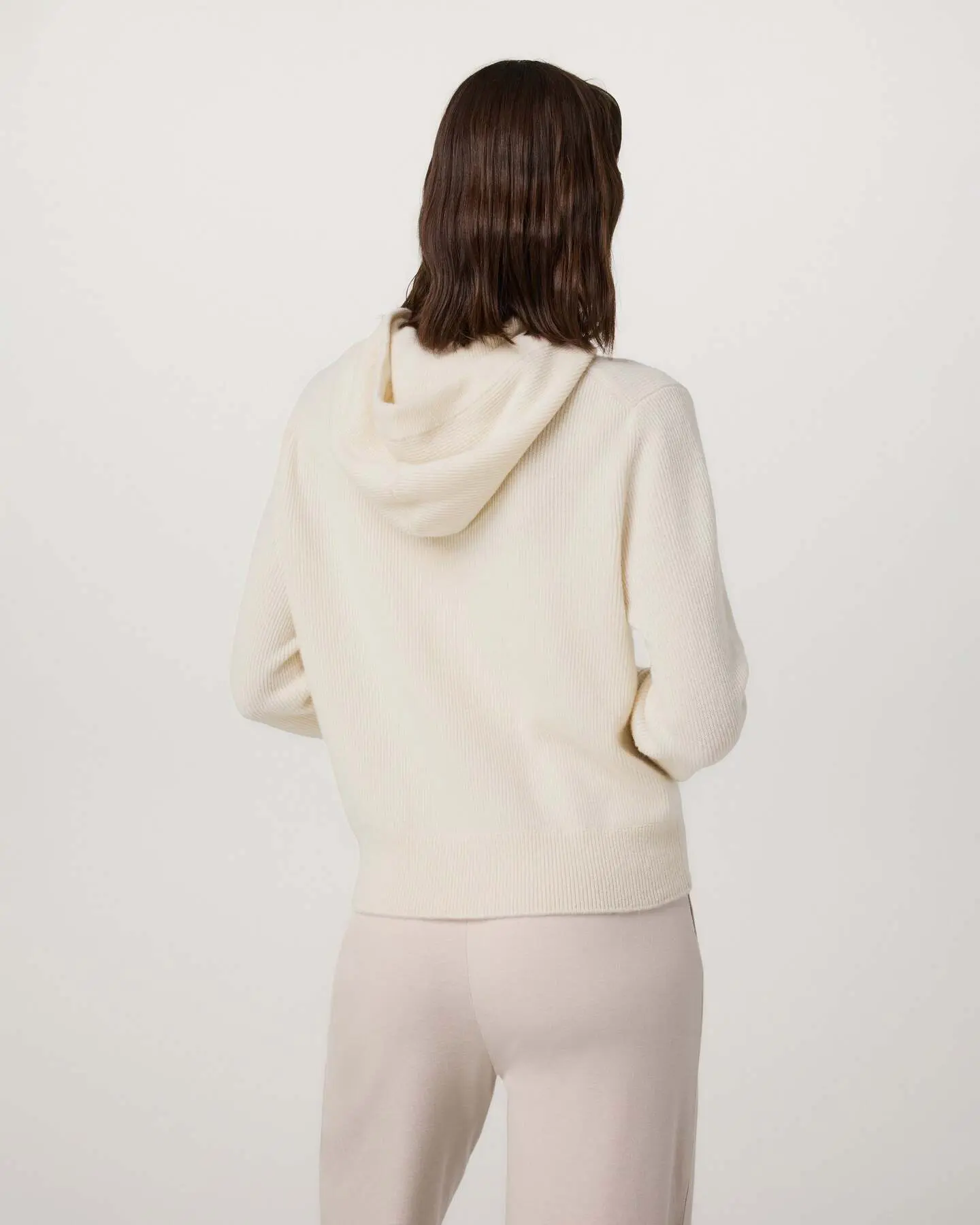 ÉMilie Full Zip Cashmere Rib Hoodie - Image 3