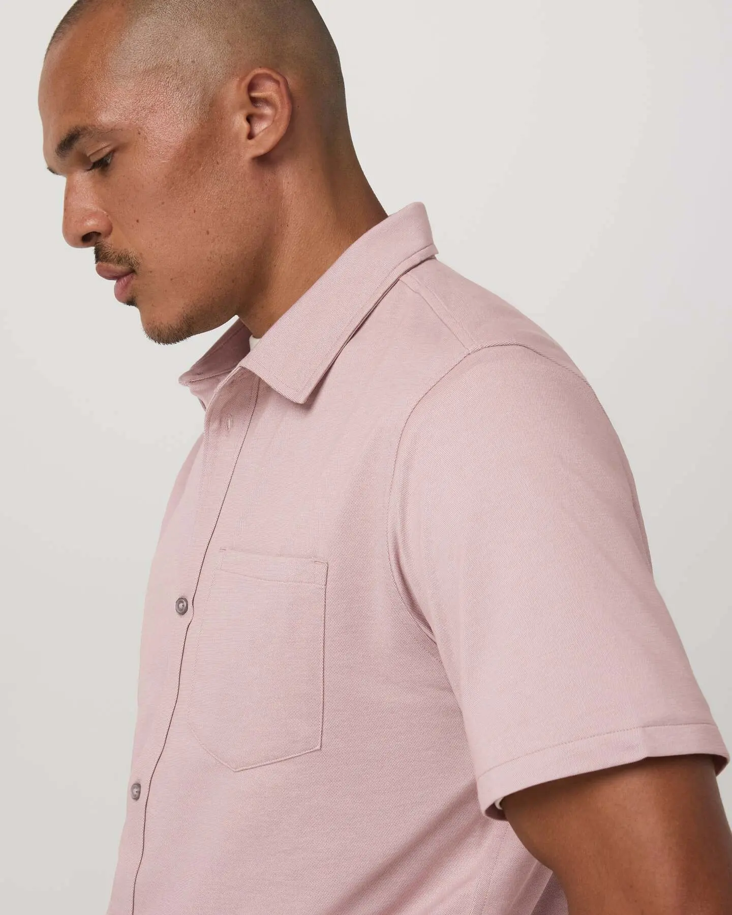 Short Sleeve Knit Oxford Button Down - Classic Fit - Image 2