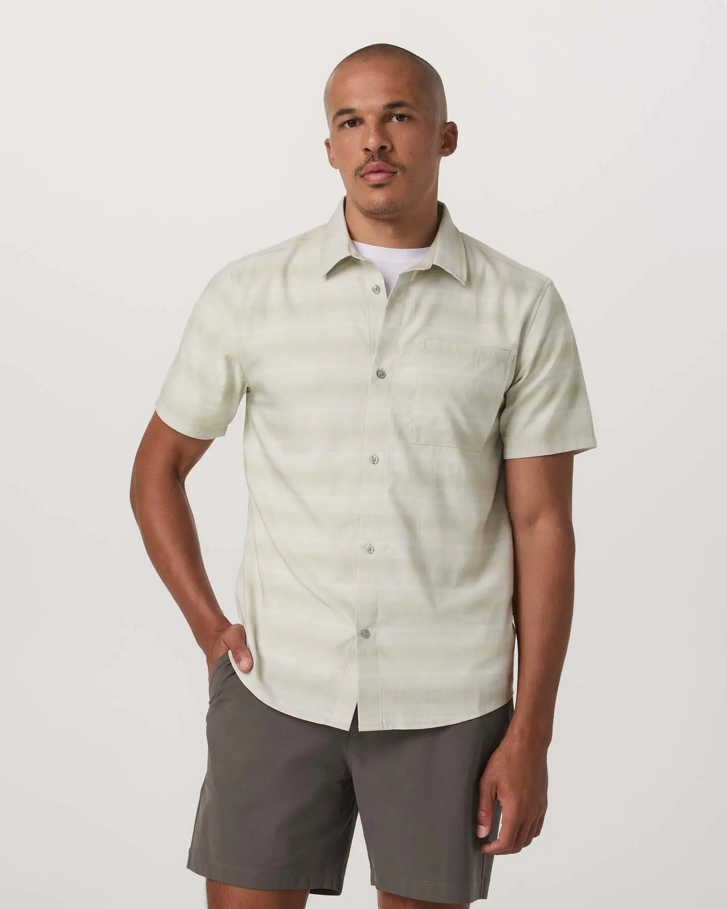 Short Sleeve Plaid Button Down Shirt