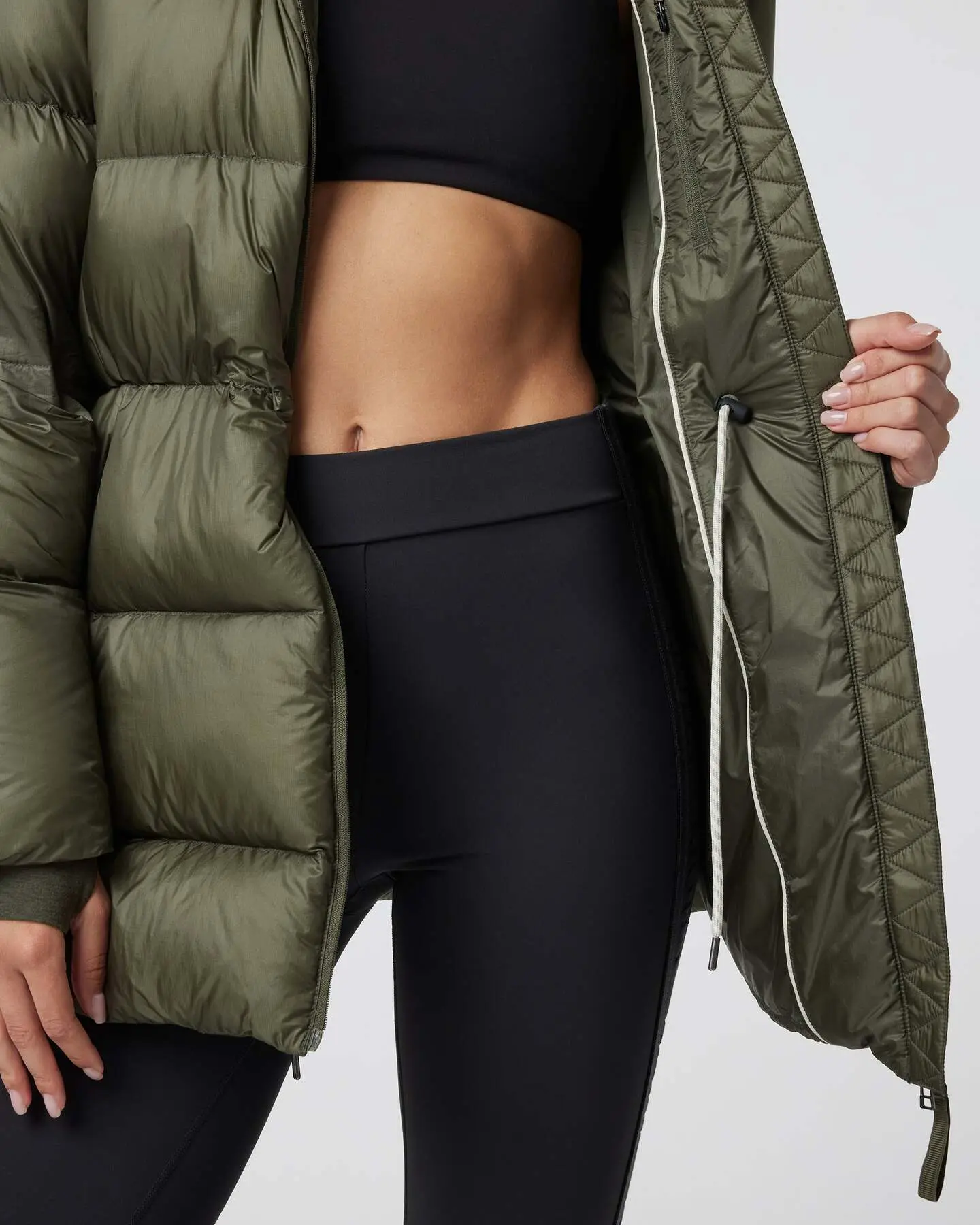 Women's Coordinate Long Down Jacket - Image 4
