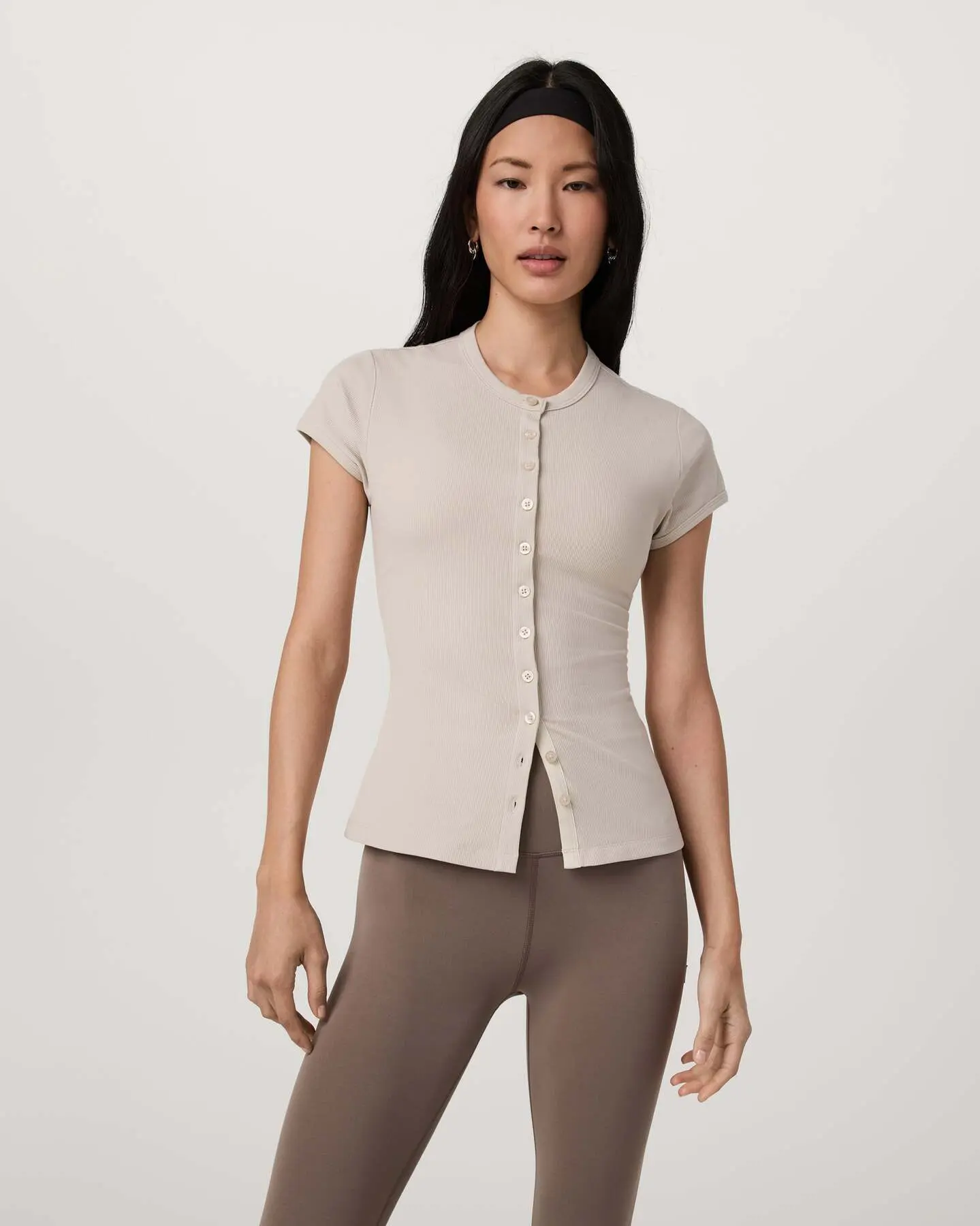 Short Sleeve Pose Button Up