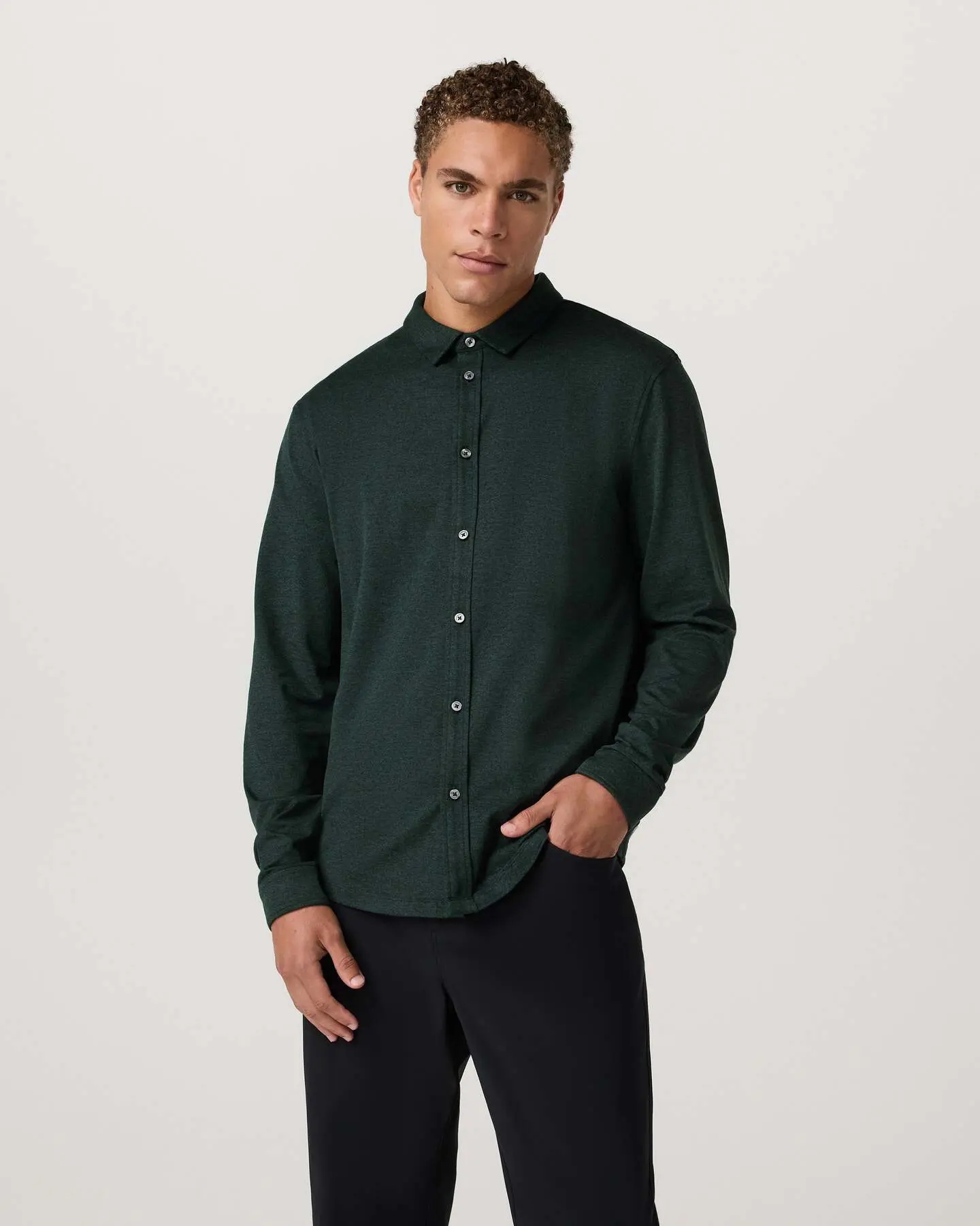 Long Sleeve Ponto Button Down Shirt - Image 2