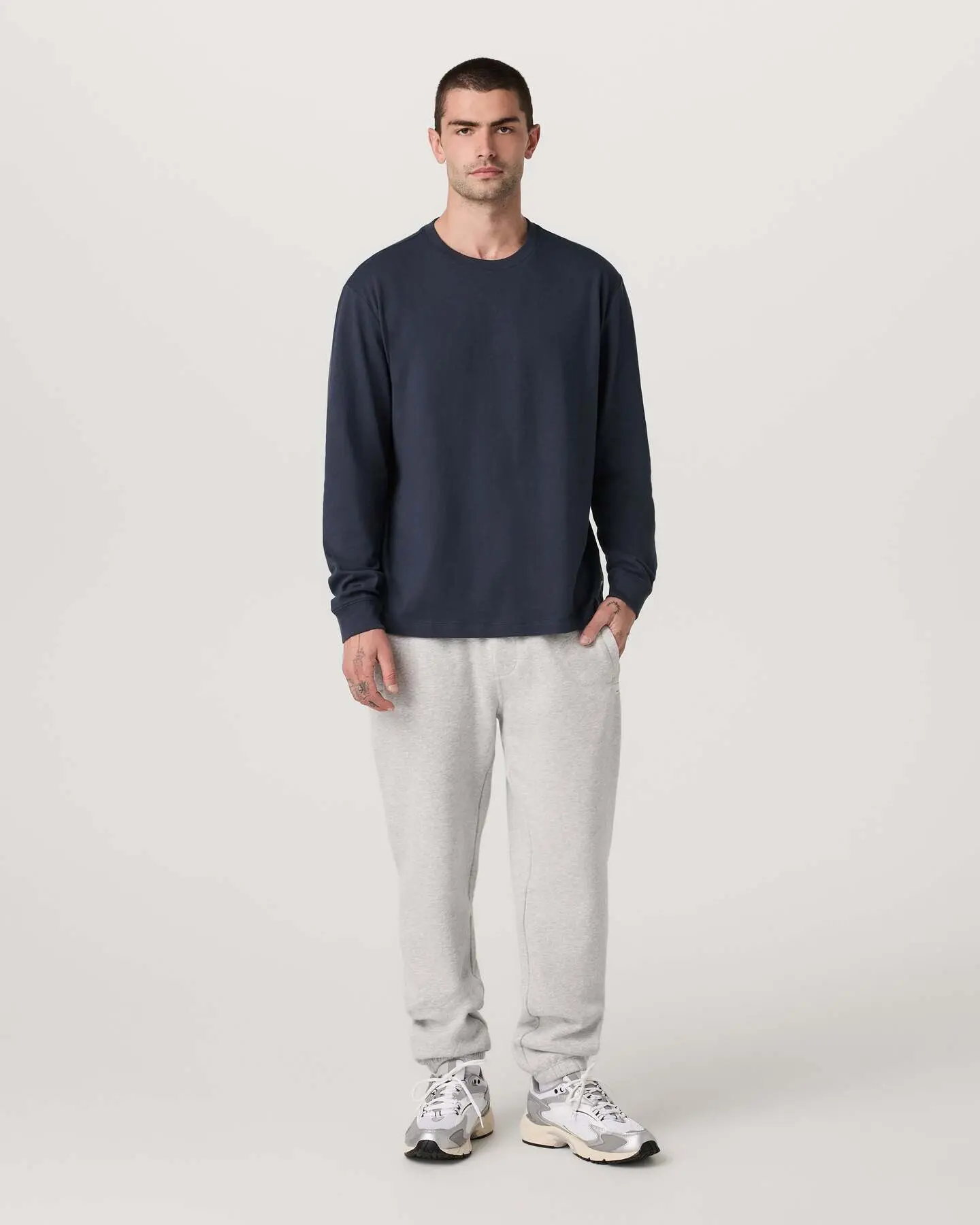 Long Sleeve Vuori Heavyweight Cotton Tee - Relaxed Fit - Image 3