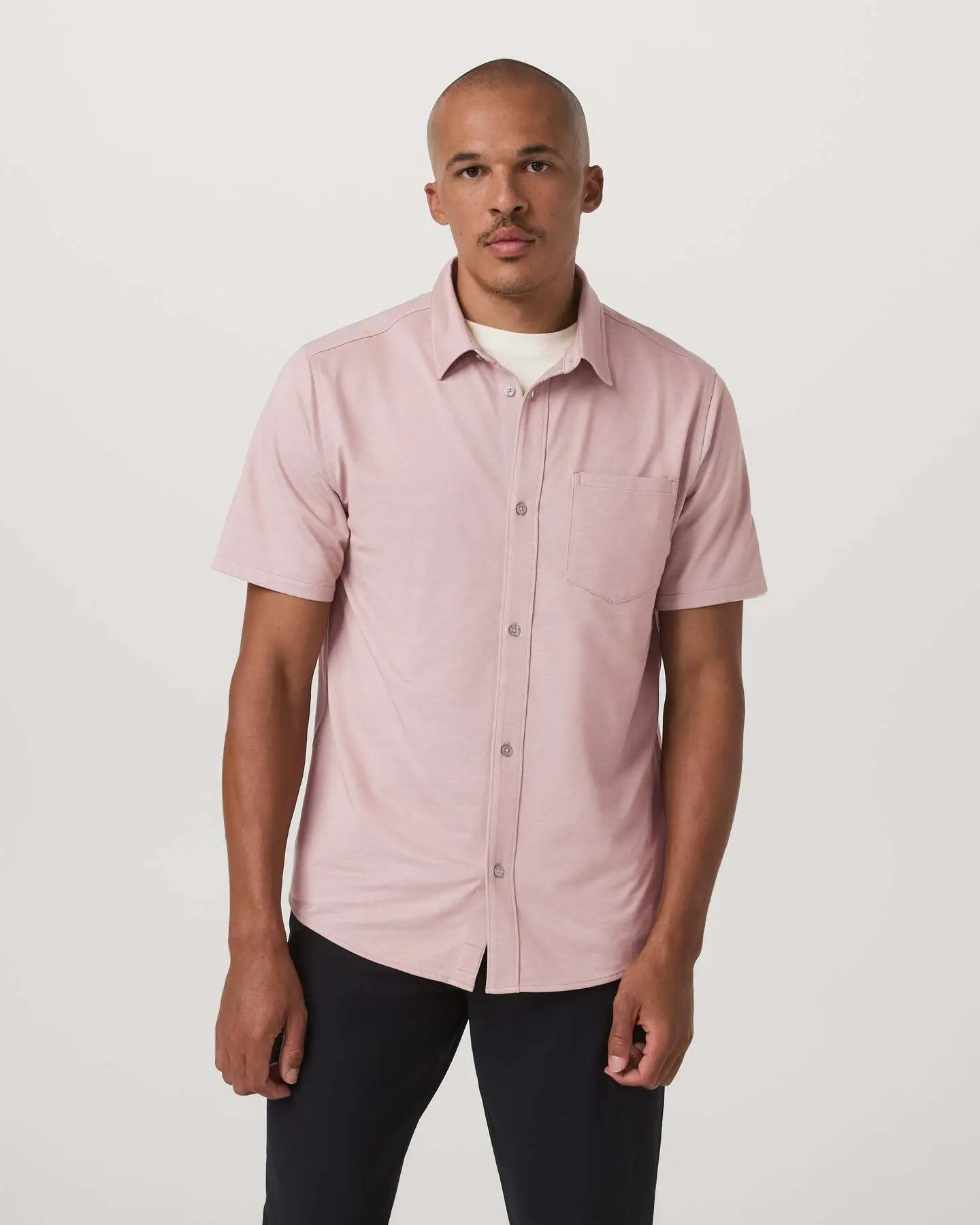 Short Sleeve Knit Oxford Button Down - Classic Fit - Image 5