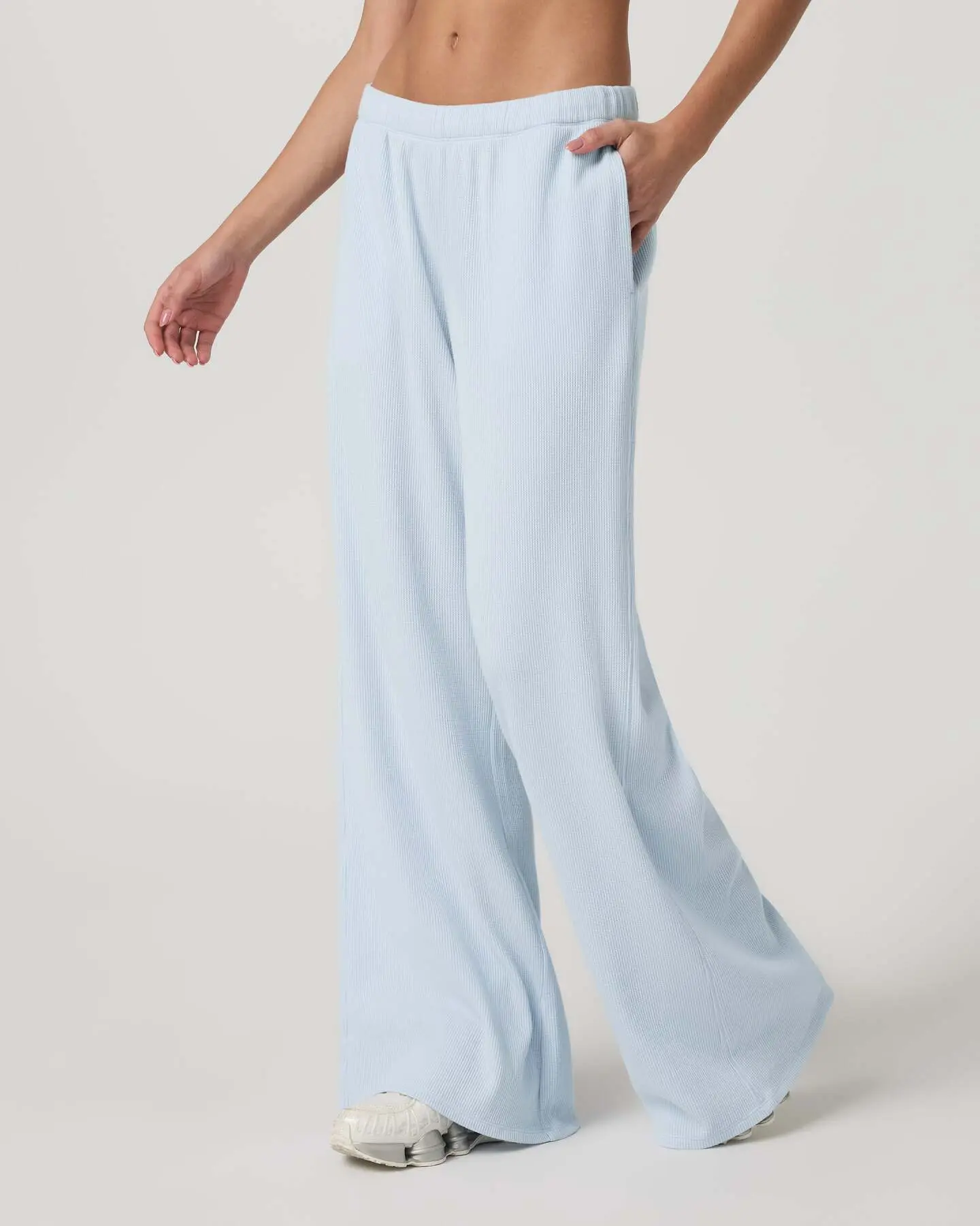 Waffle Wideleg Pant