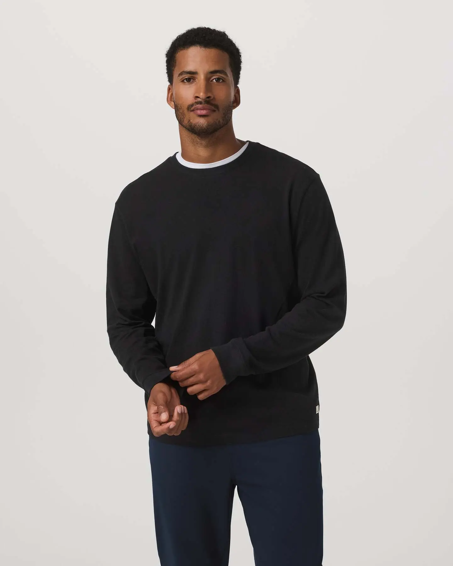 Long Sleeve Vuori Heavyweight Cotton Tee - Relaxed Fit - Image 2