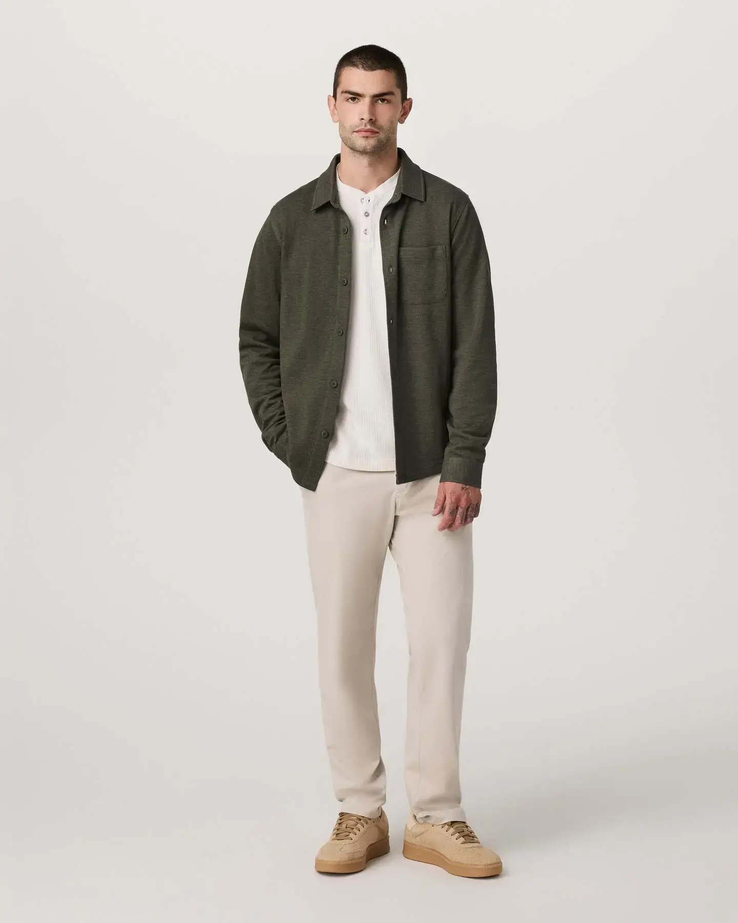 Long Sleeve Jeffreys Button Down Overshirt - Image 2