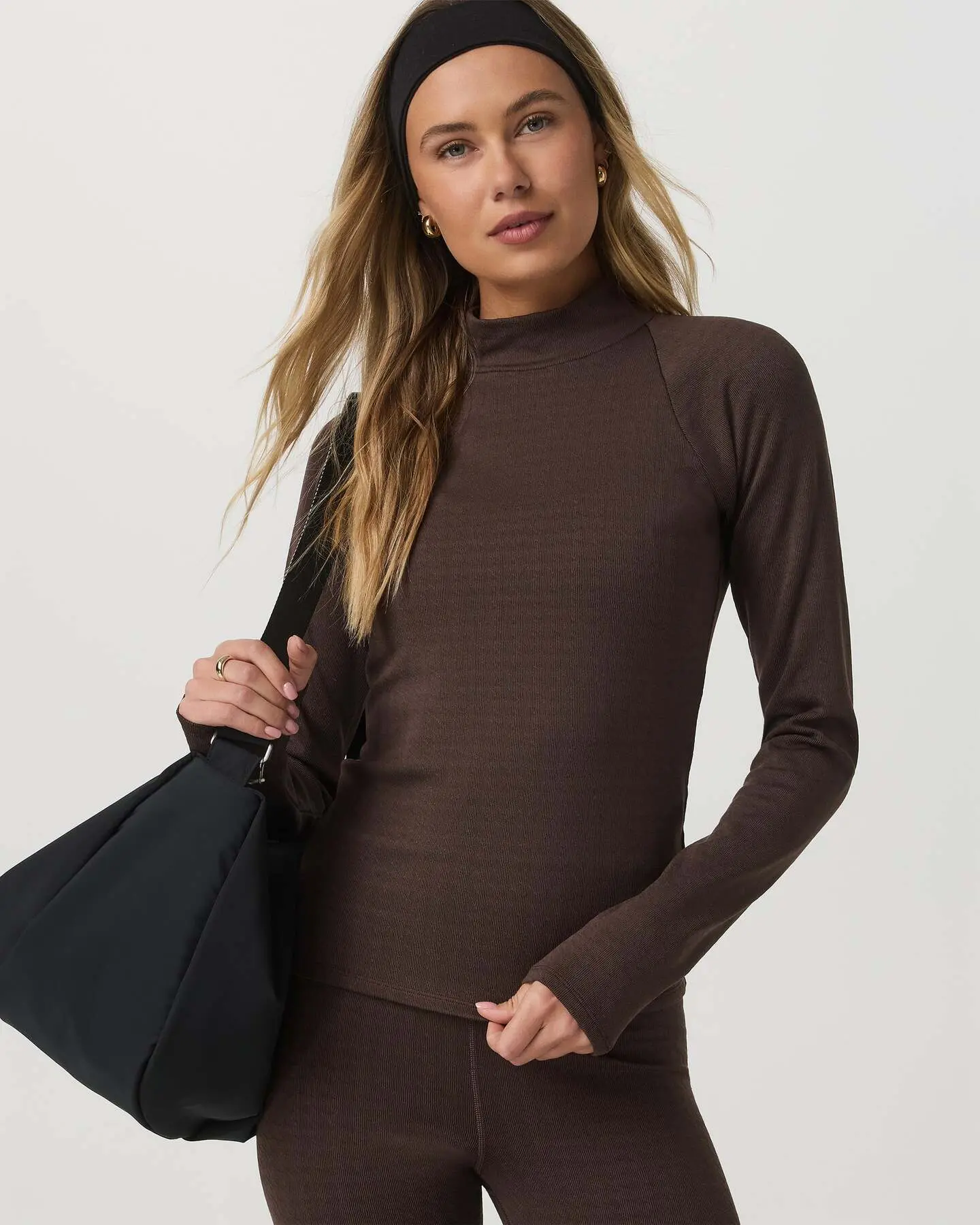 Long Sleeve Chilled Out Houndstooth Mock - Image 4