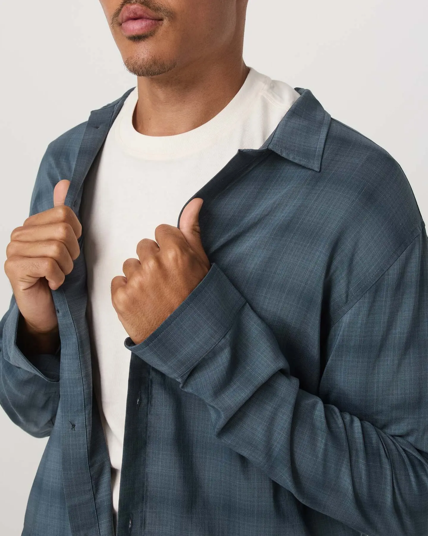 Long Sleeve Plaid Button Down Shirt - Image 2