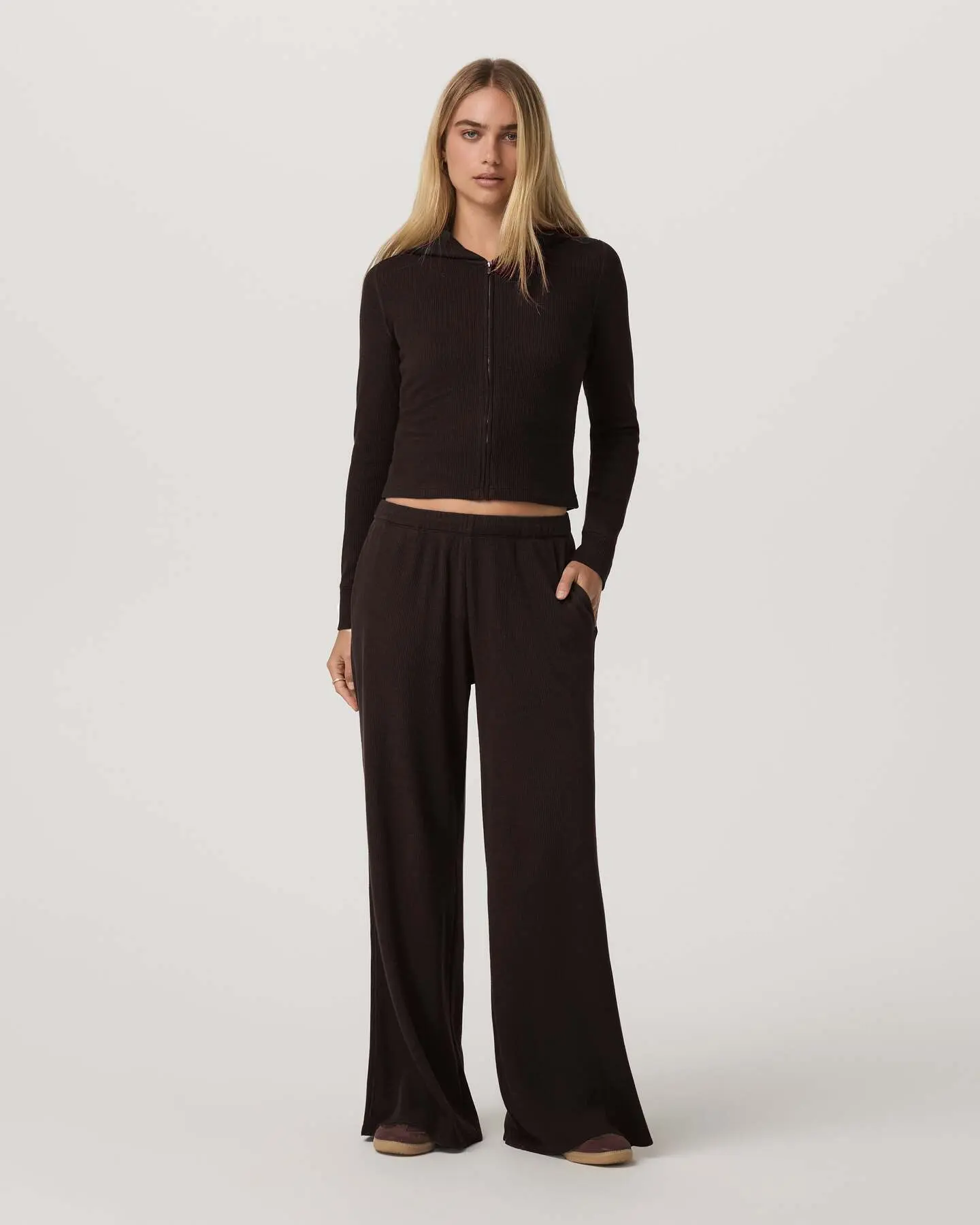 Waffle Wideleg Pant - Image 2