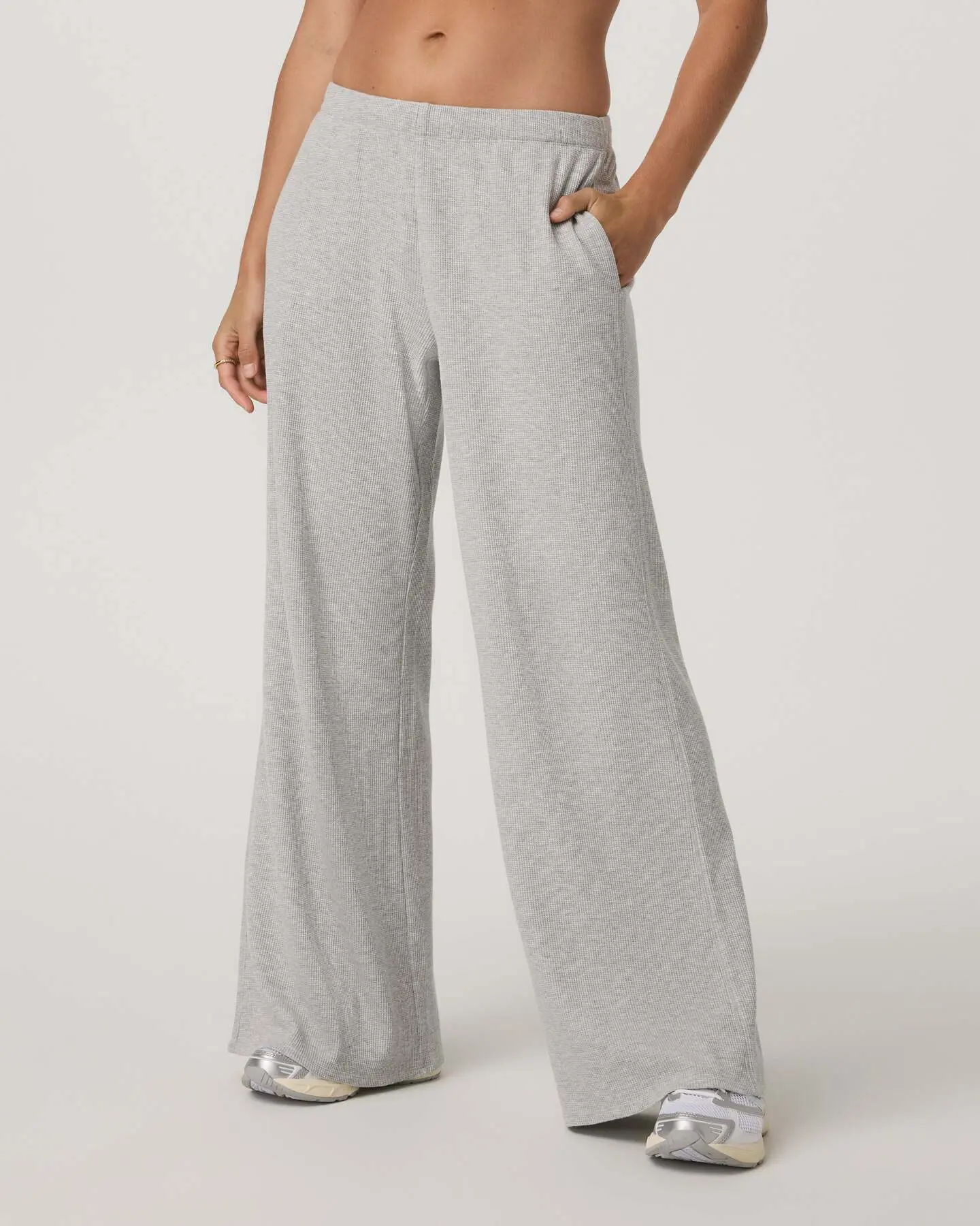 Waffle Wideleg Pant