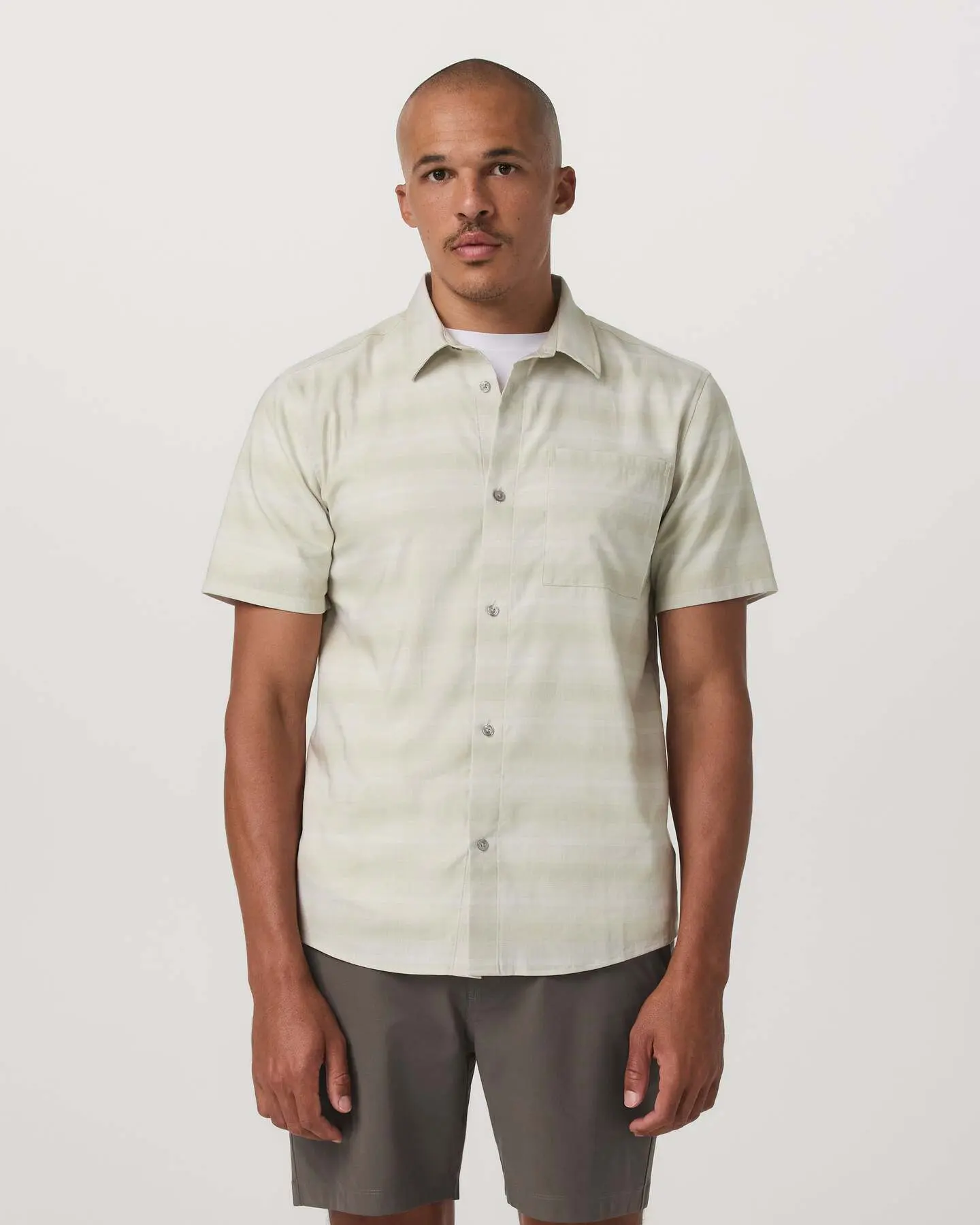 Short Sleeve Plaid Button Down Shirt - Image 5