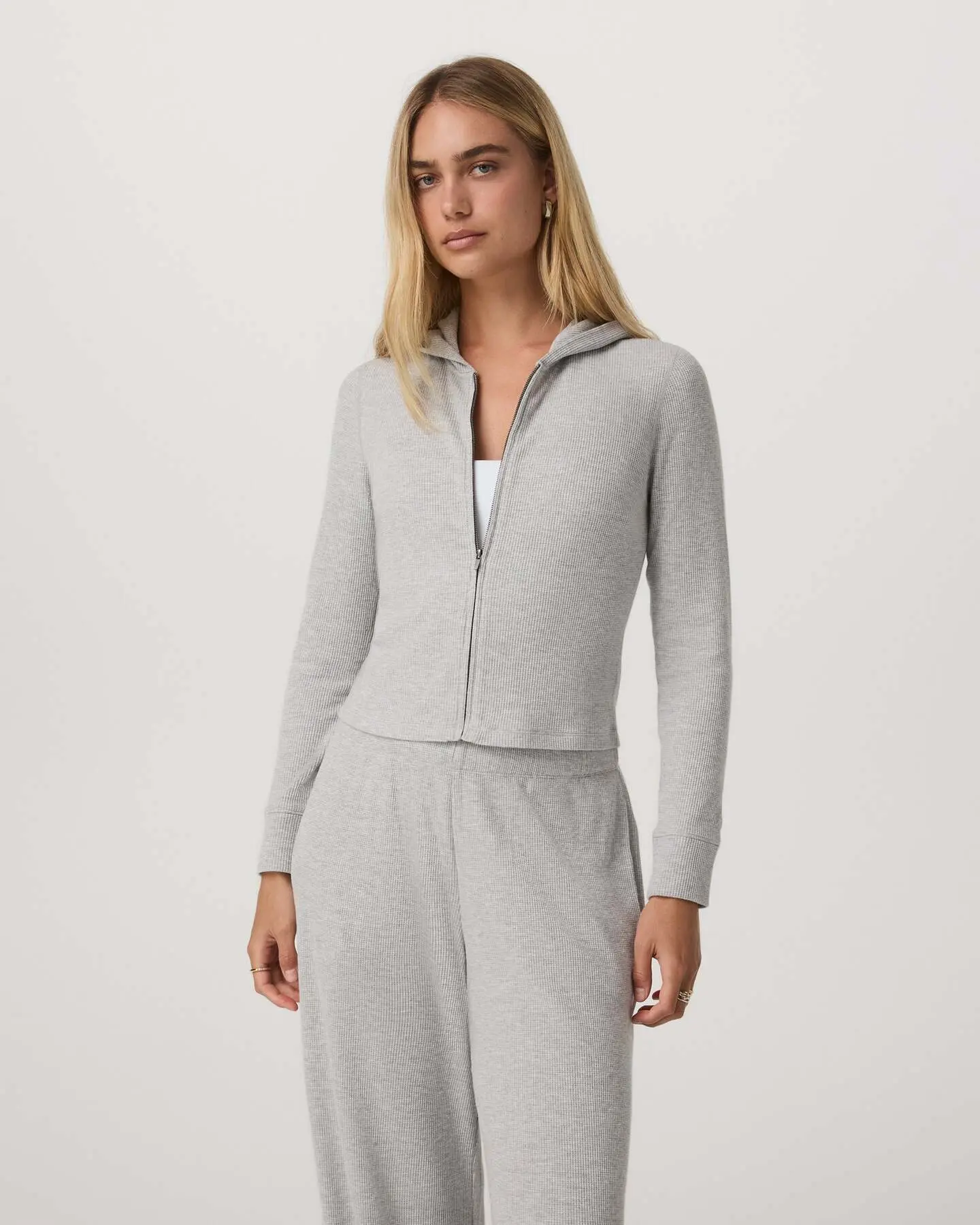 Waffle Full Zip Hoodie - Image 5