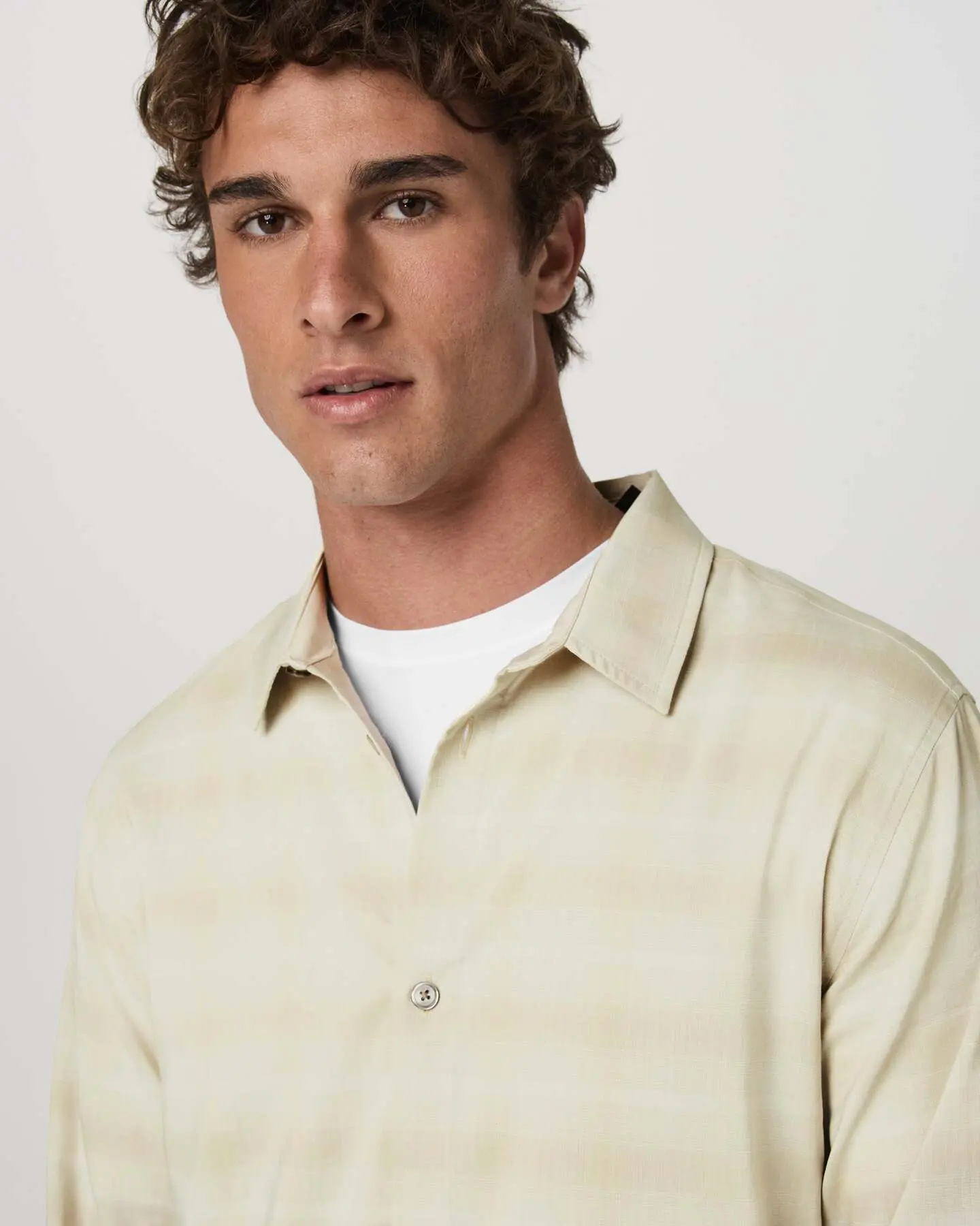 Long Sleeve Plaid Button Down Shirt - Image 2