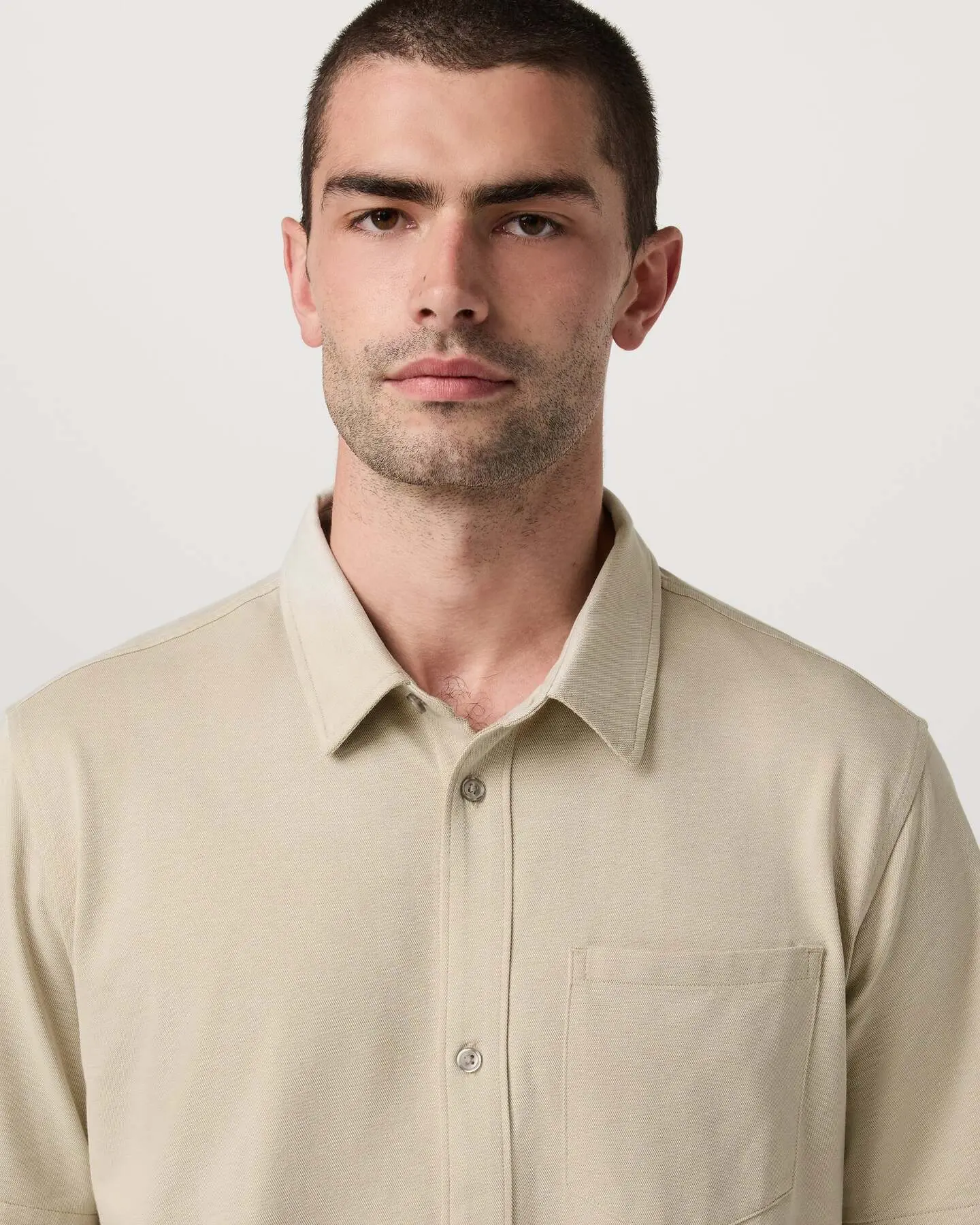 Short Sleeve Knit Oxford Button Down - Classic Fit - Image 5
