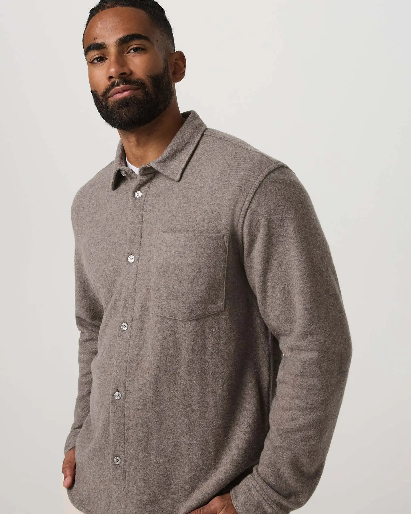 Long Sleeve Altitude Wool Button Down - Relaxed Fit