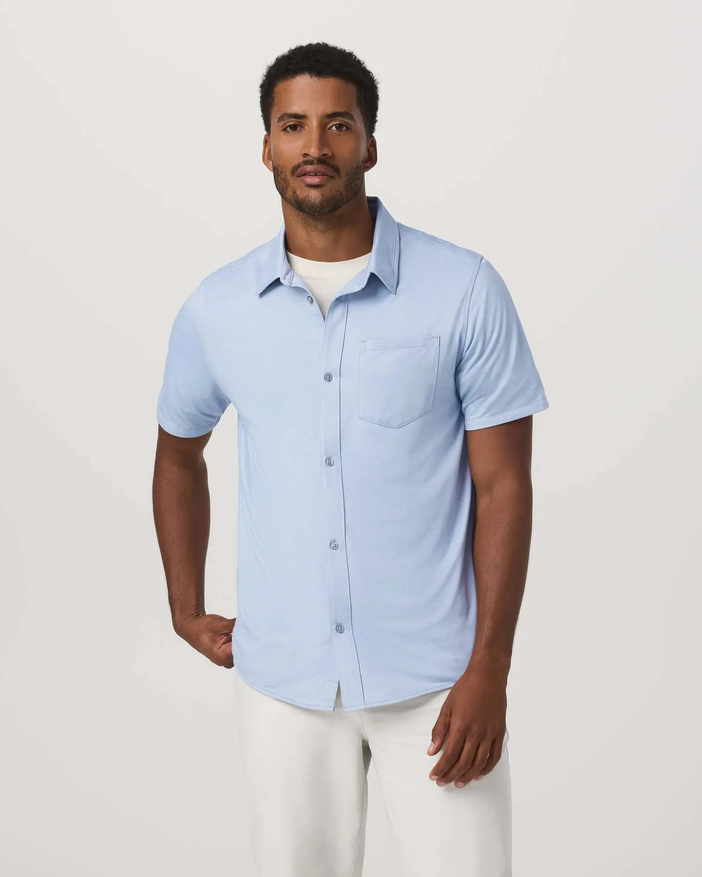 Short Sleeve Knit Oxford Button Down - Classic Fit - Image 5