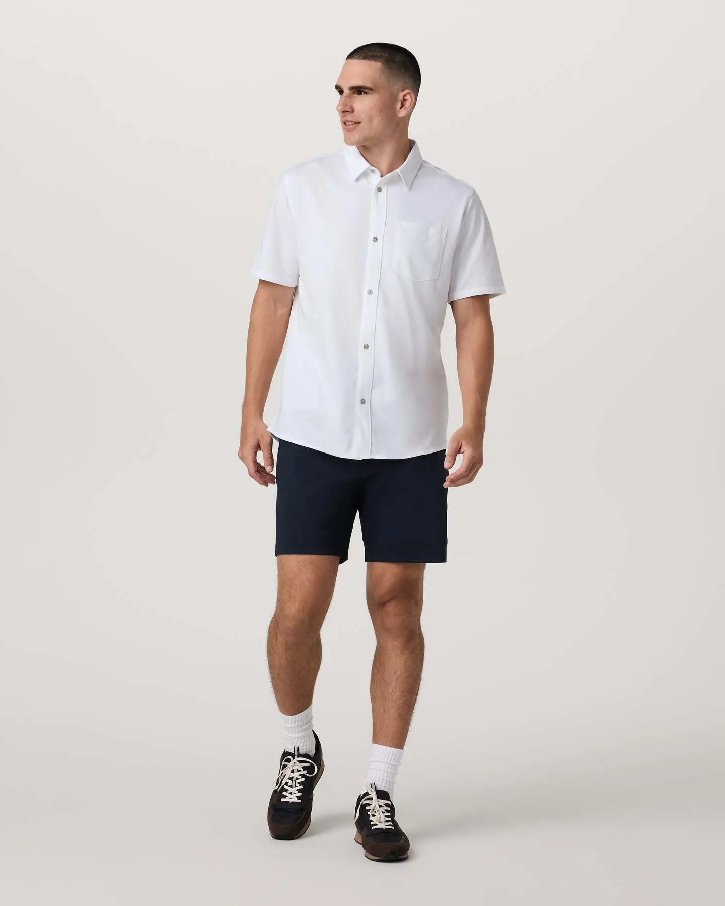 Short Sleeve Knit Oxford Button Down - Classic Fit - Image 4