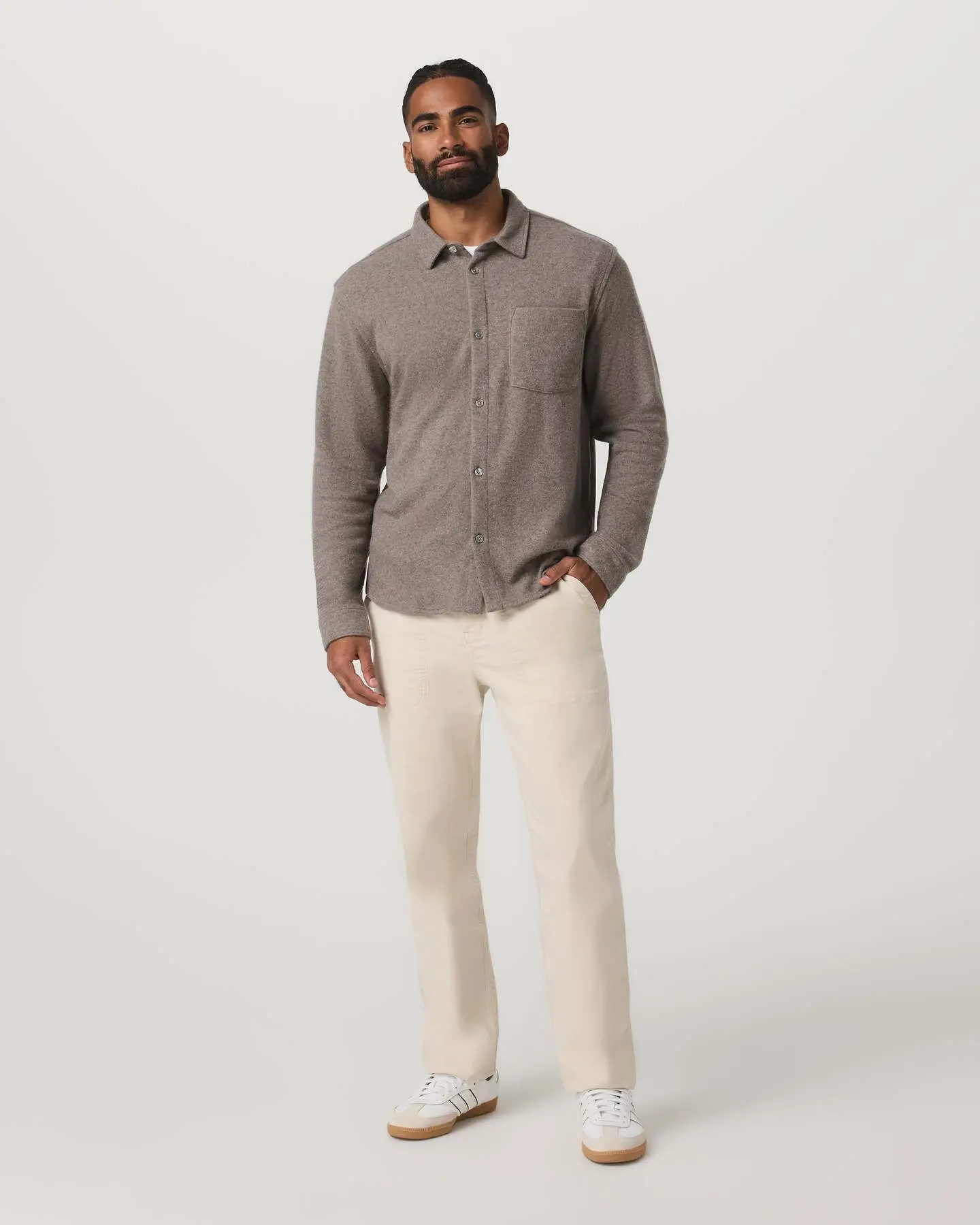Long Sleeve Altitude Wool Button Down - Relaxed Fit - Image 4