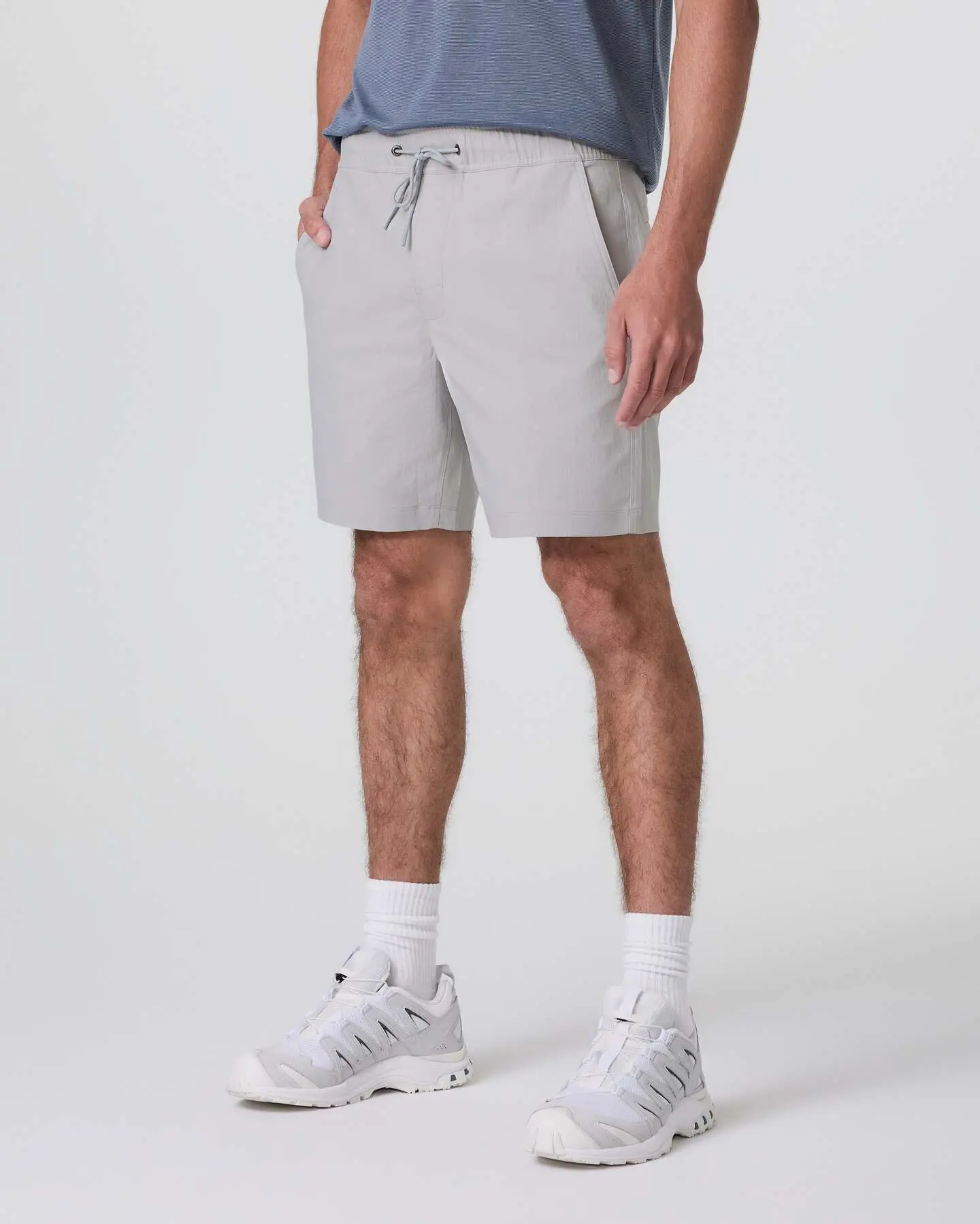 Cascade Crinkle Elastic Waist Short 8"