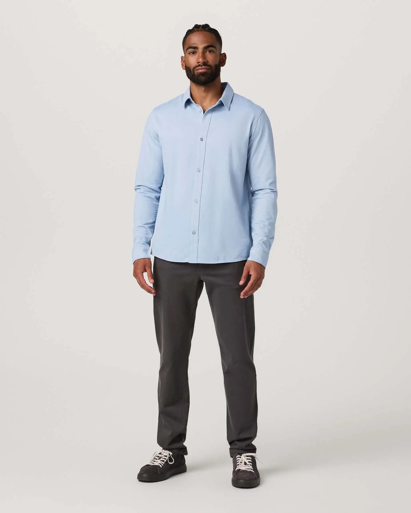 Long Sleeve Knit Oxford Button Down - Classic Fit - Image 5