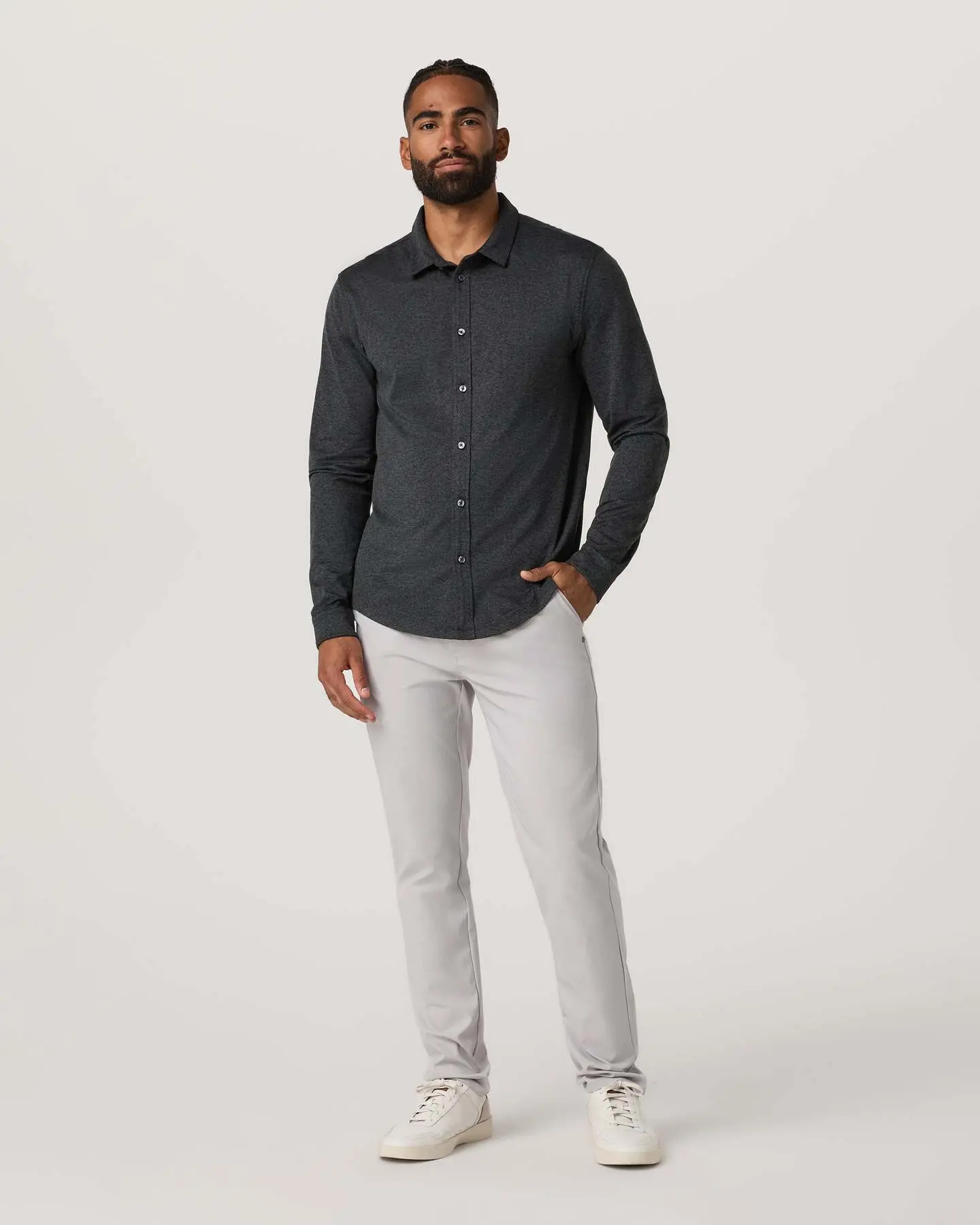 Long Sleeve Ponto Button Down Shirt - Image 5