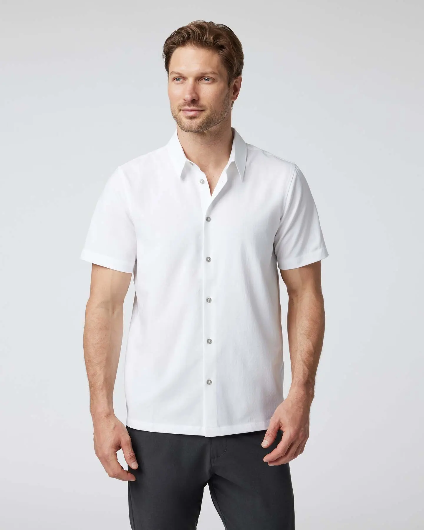 Short Sleeve Manhattan Button Down