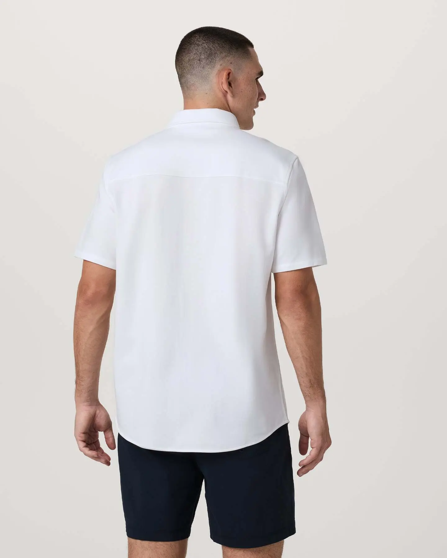 Short Sleeve Knit Oxford Button Down - Classic Fit - Image 3