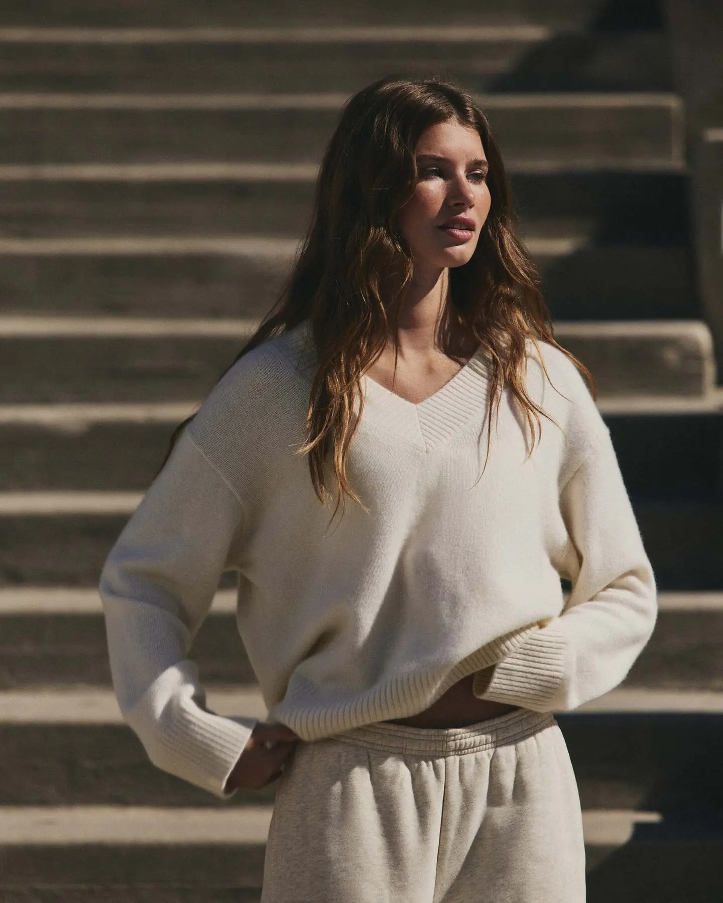 ÉMilie Cashmere Oversized V-Neck