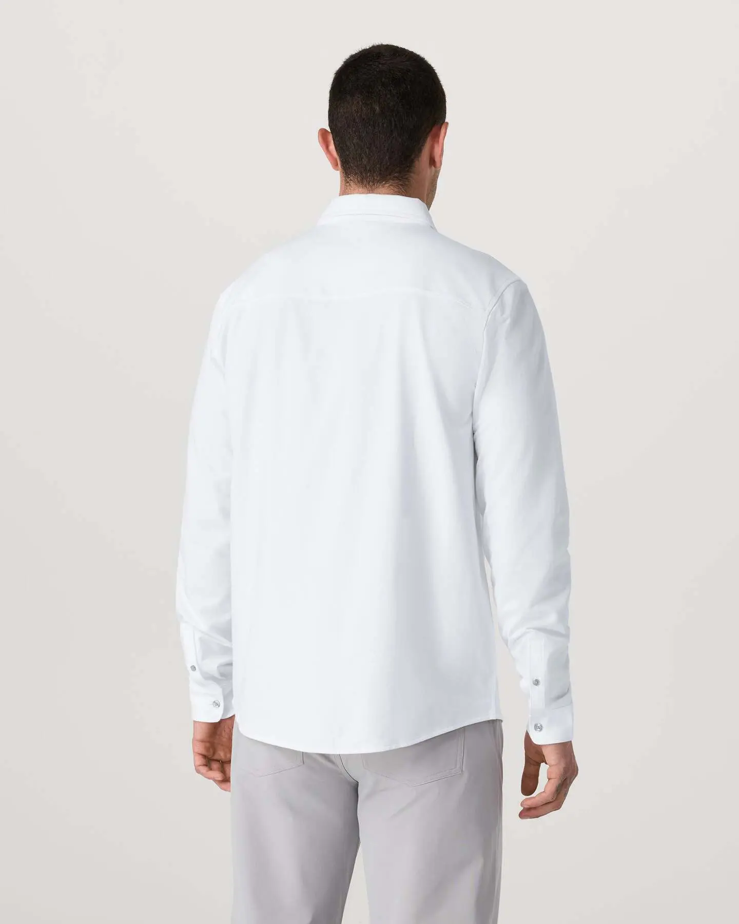Long Sleeve Knit Oxford Button Down - Classic Fit - Image 3