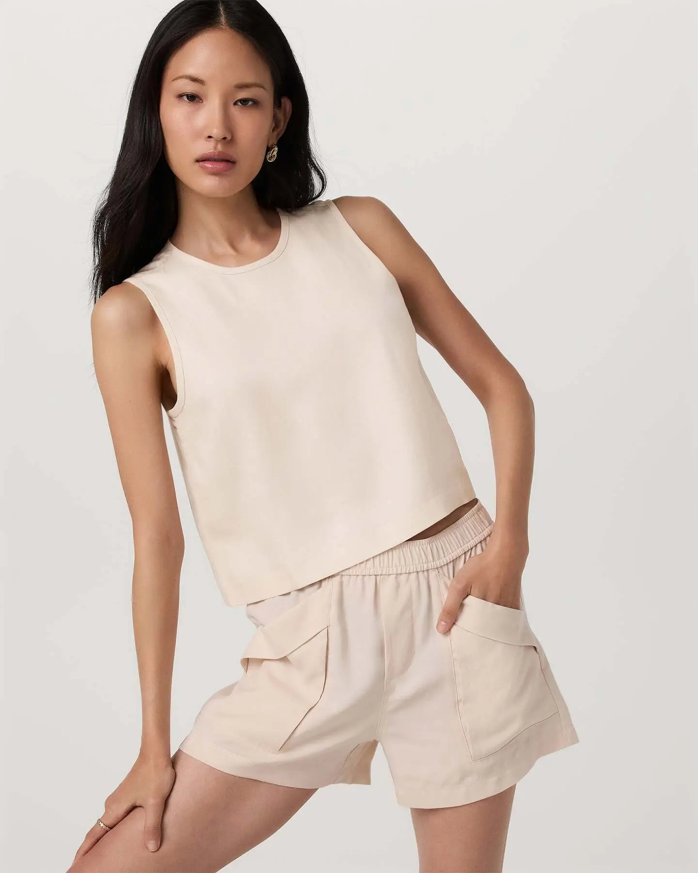 Trestles Twill Crop Tank