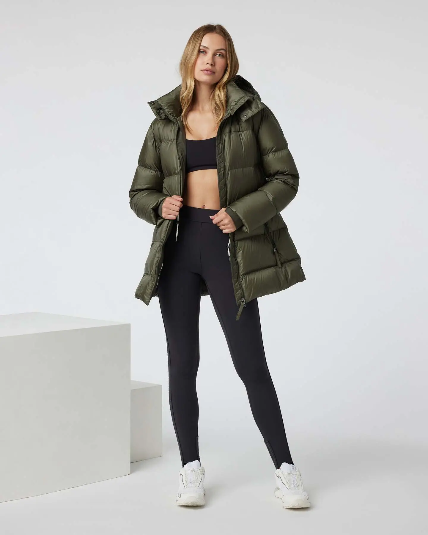 Women's Coordinate Long Down Jacket - Image 2