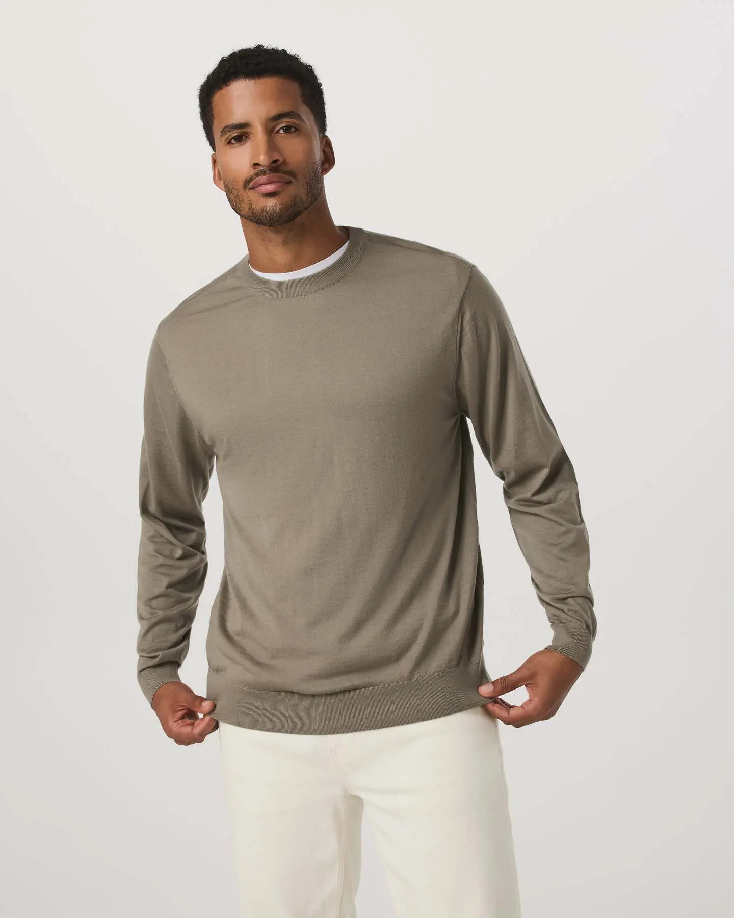 Merino Fine Gauge Wool Sweater