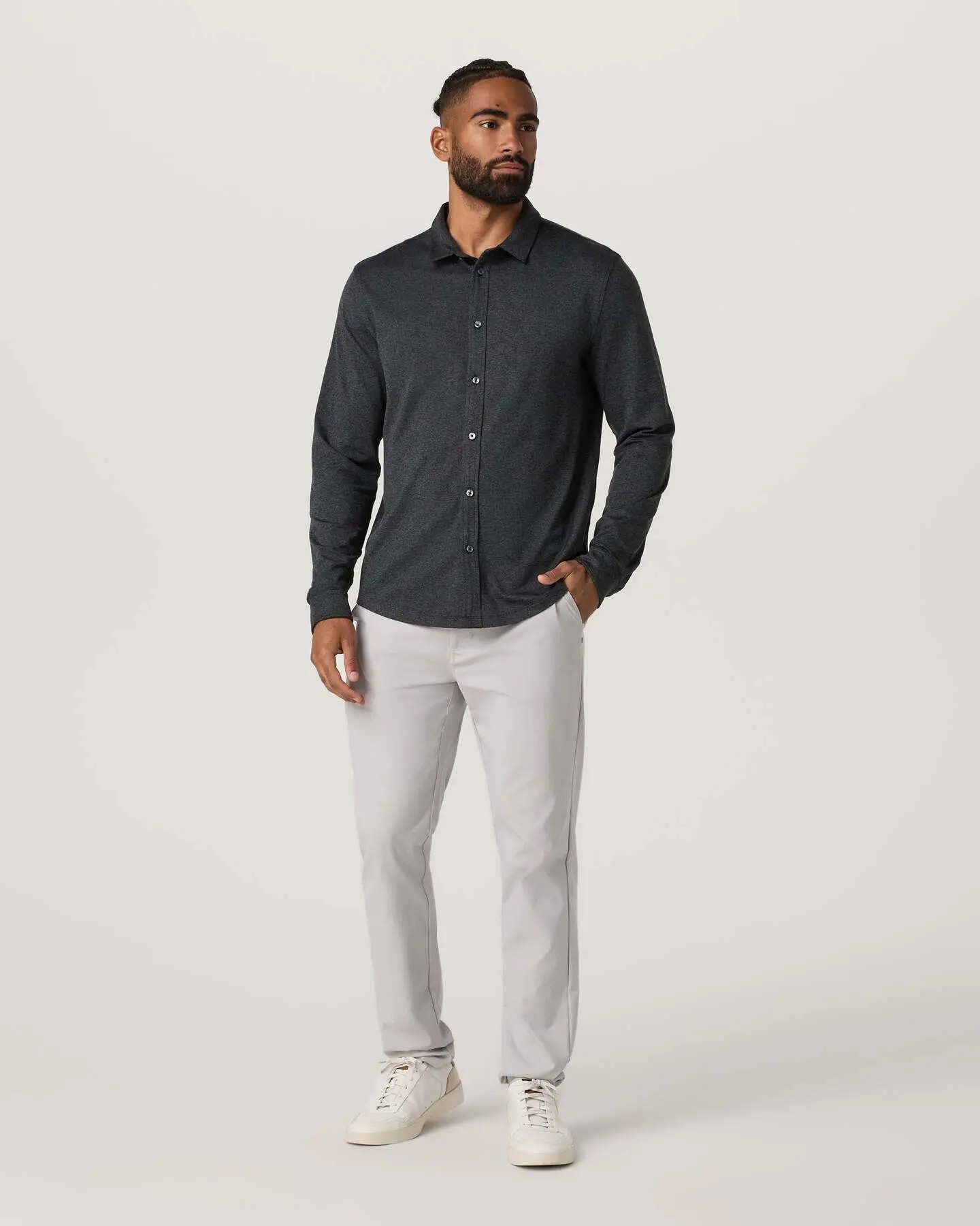 Long Sleeve Ponto Button Down Shirt - Image 4