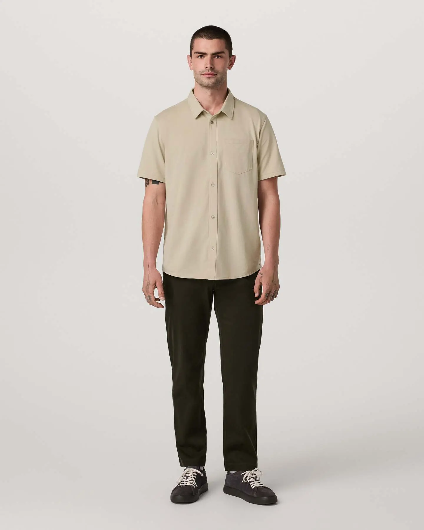 Short Sleeve Knit Oxford Button Down - Classic Fit - Image 4