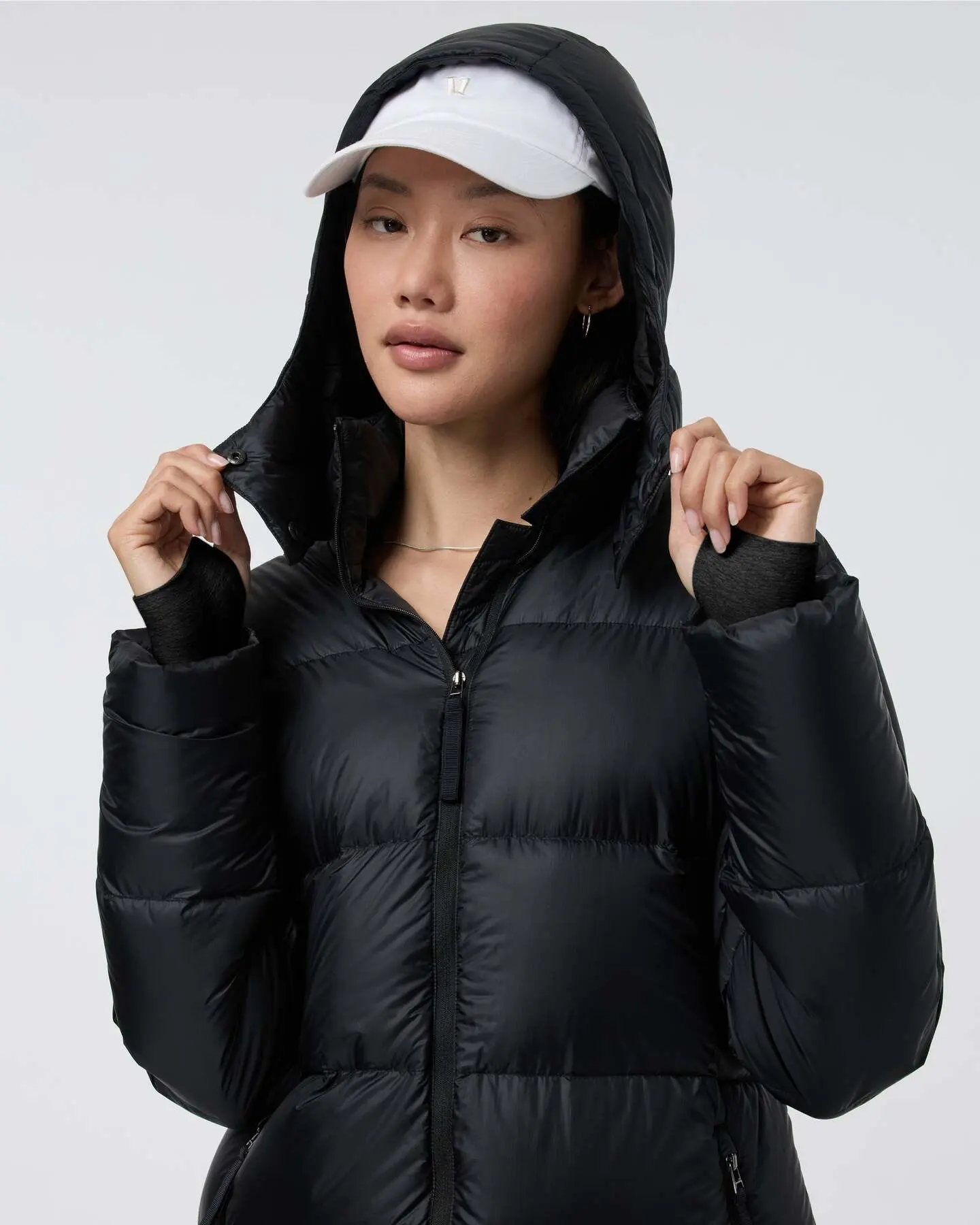 Women's Coordinate Long Down Jacket - Image 4