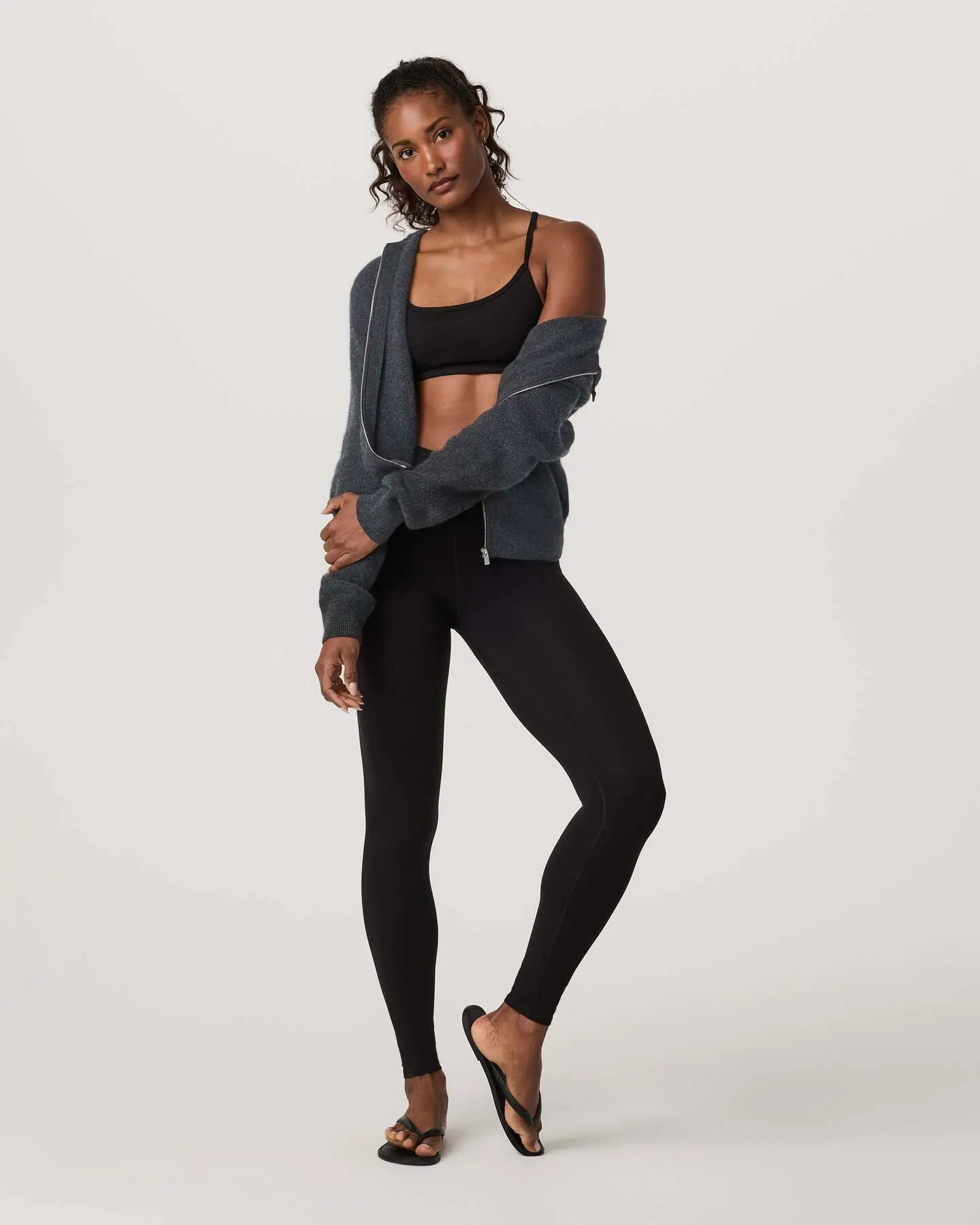 ÉMilie Full Zip Cashmere Rib Hoodie - Image 6