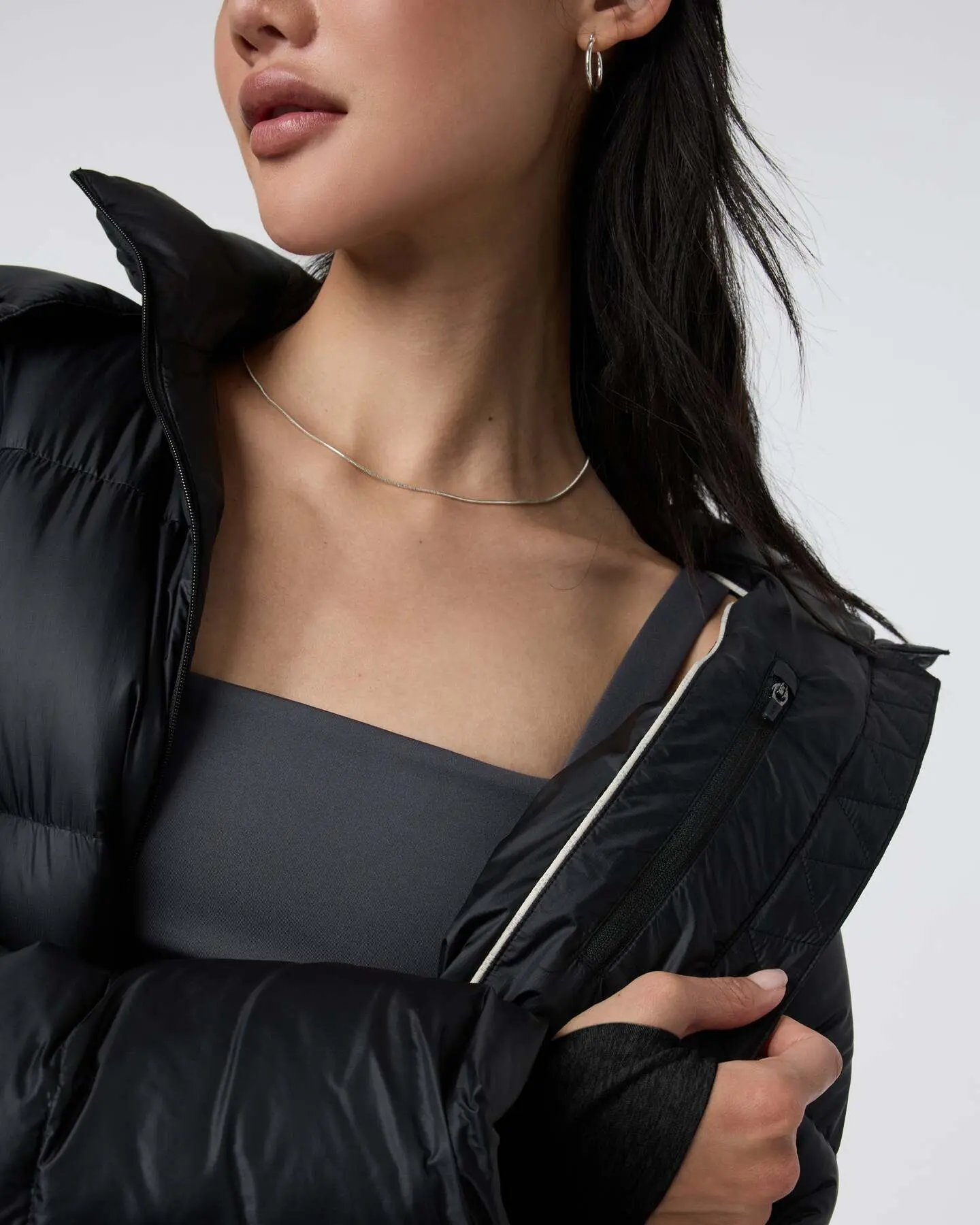 Women's Coordinate Long Down Jacket - Image 5