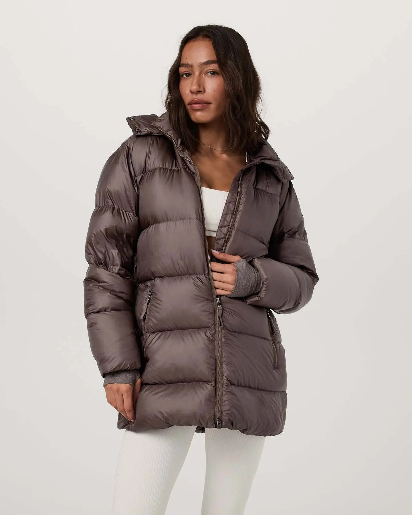 Women's Coordinate Long Down Jacket - Image 5