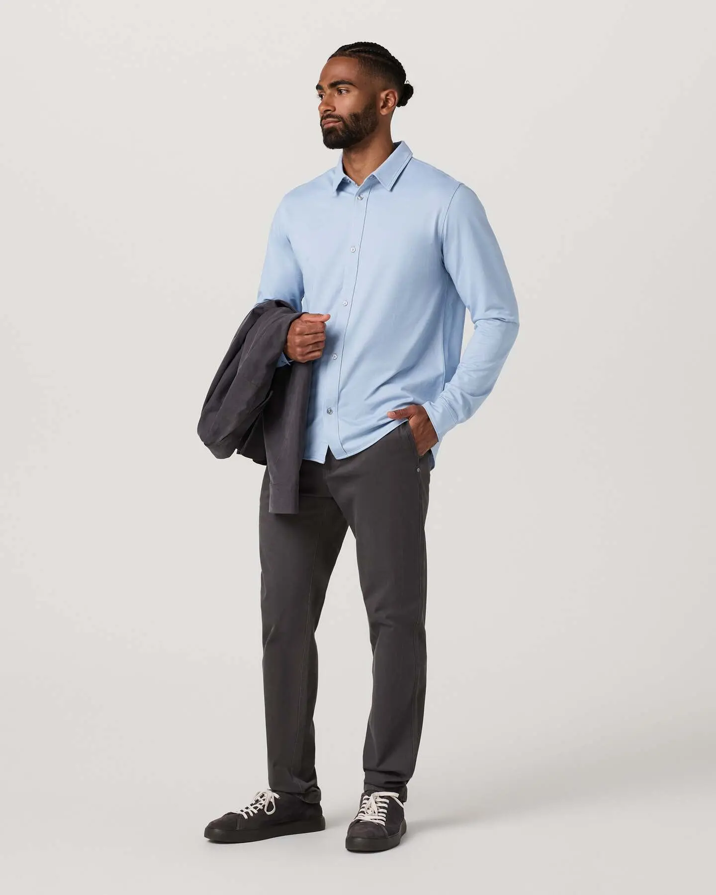 Long Sleeve Knit Oxford Button Down - Classic Fit - Image 4