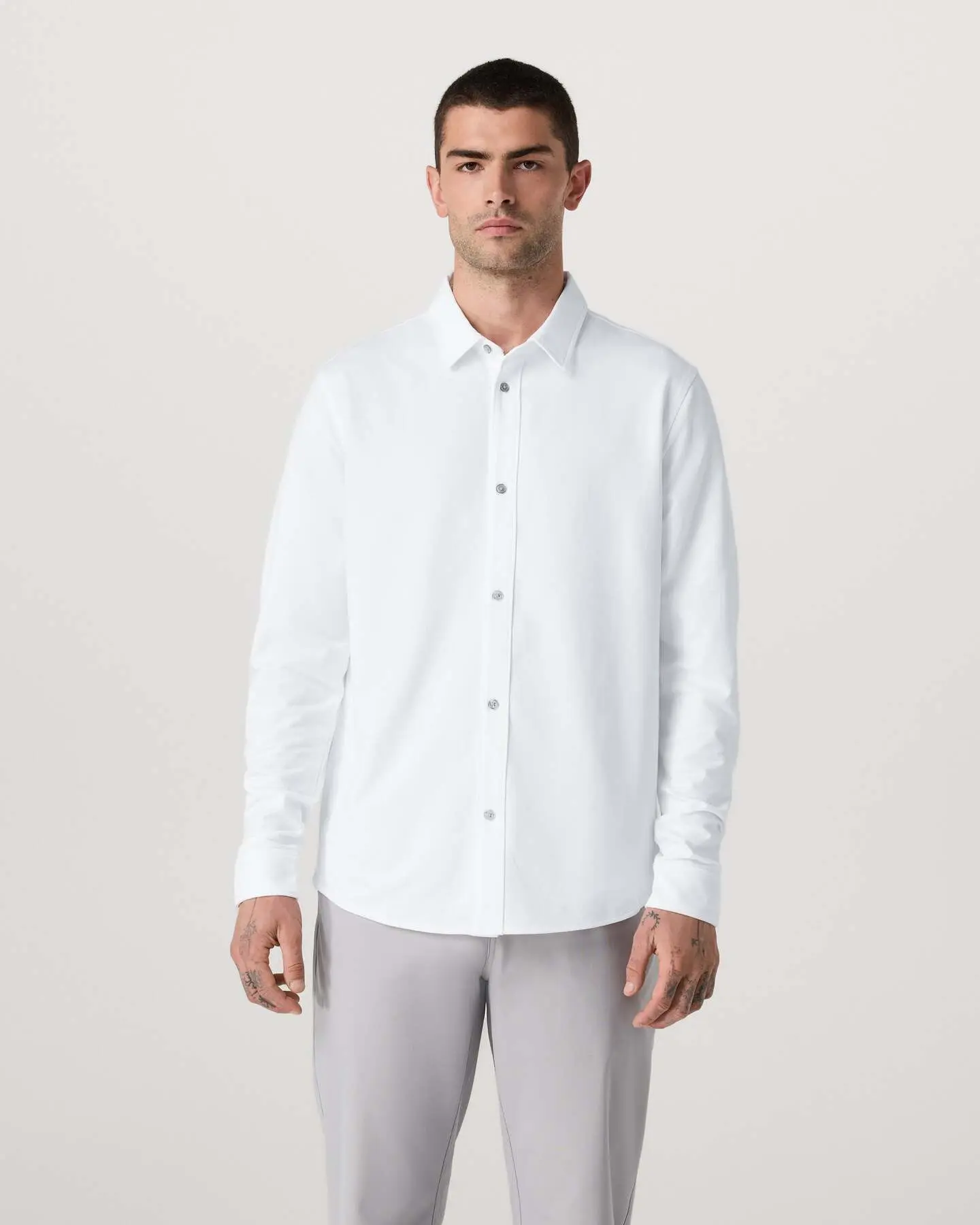 Long Sleeve Knit Oxford Button Down - Classic Fit