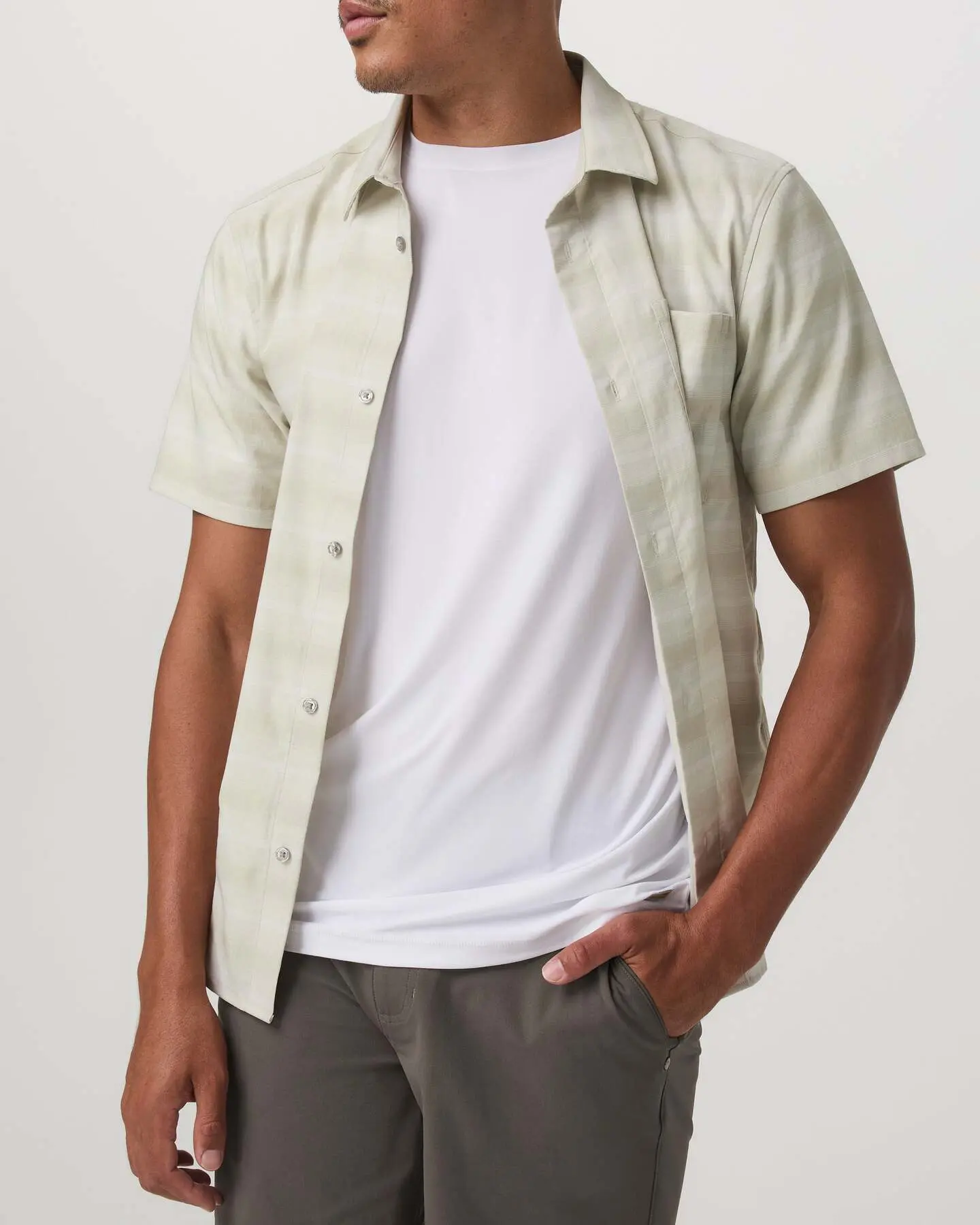 Short Sleeve Plaid Button Down Shirt - Image 2