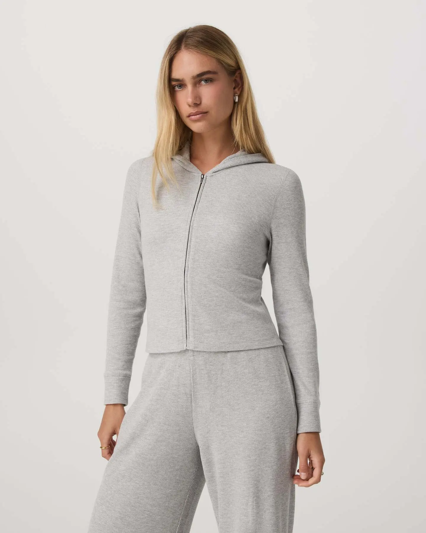 Waffle Full Zip Hoodie
