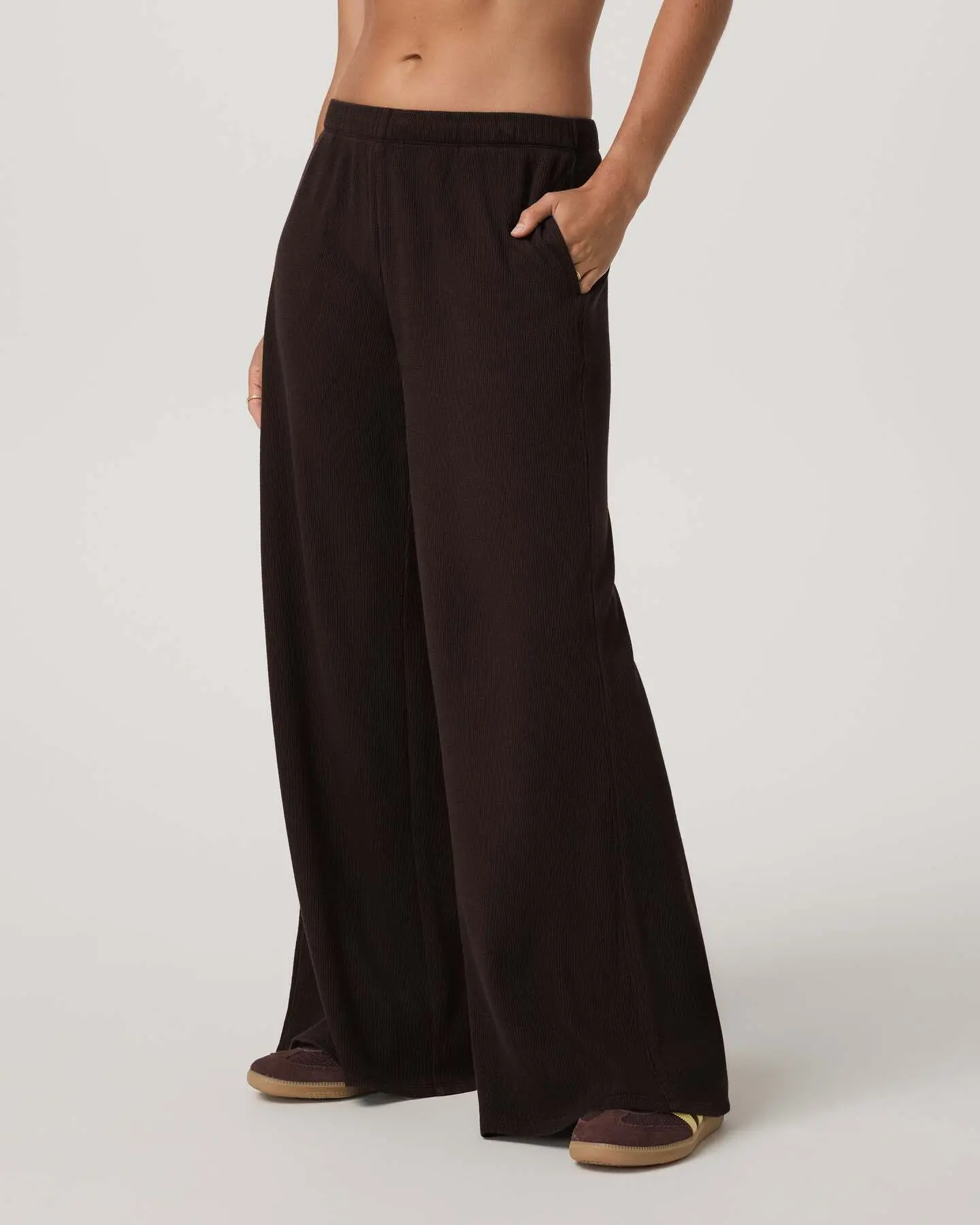 Waffle Wideleg Pant