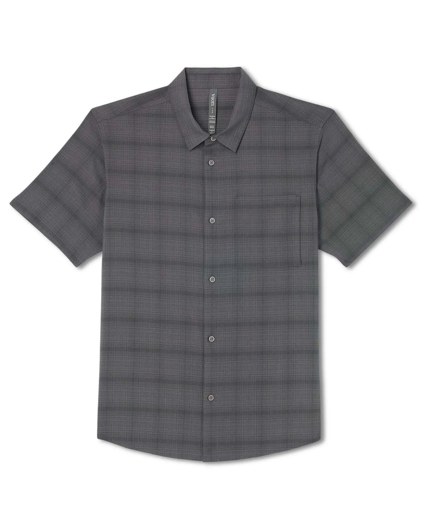 Short Sleeve Plaid Button Down Shirt - Image 6