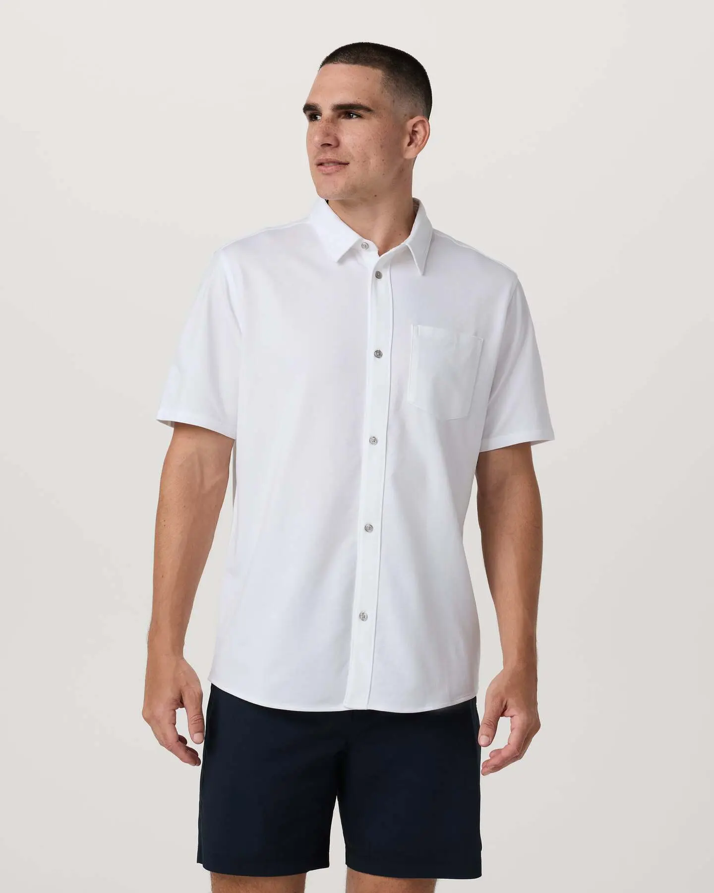 Short Sleeve Knit Oxford Button Down - Classic Fit - Image 5