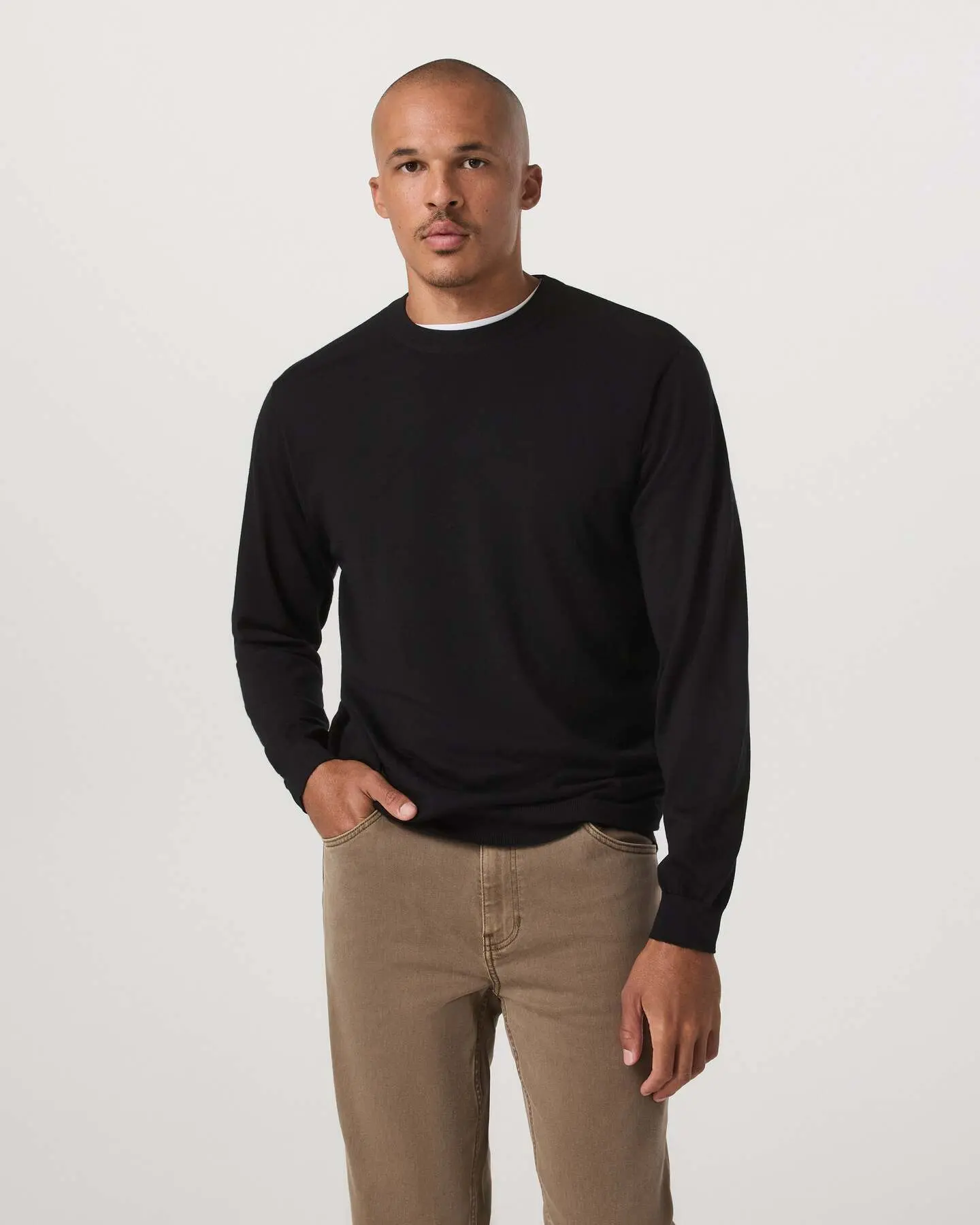 Merino Fine Gauge Wool Sweater