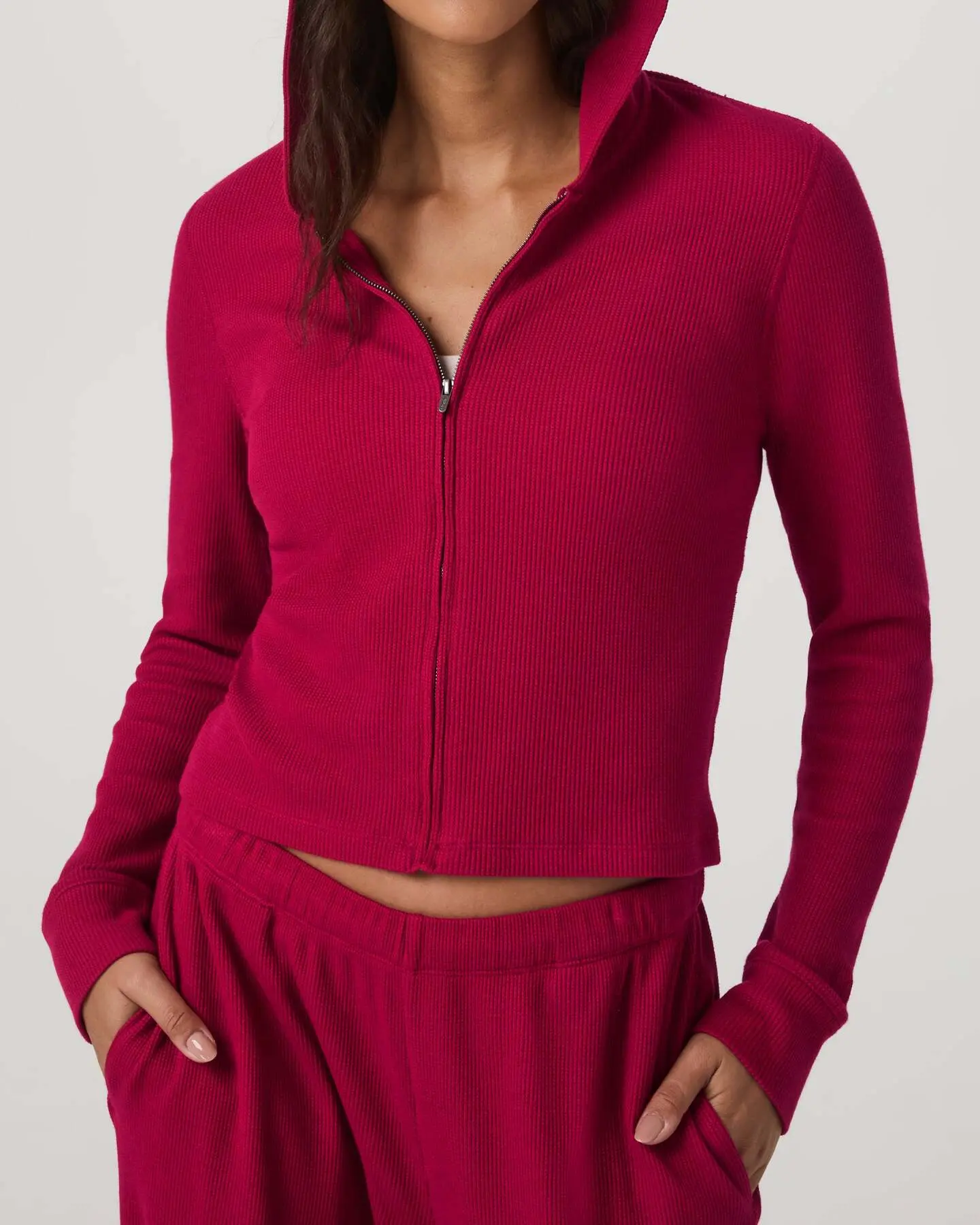 Waffle Full Zip Hoodie - Image 5